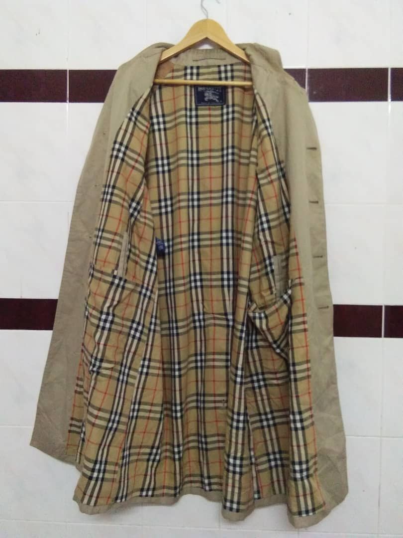 Burberrys Nova Check Long Jacket Made In England