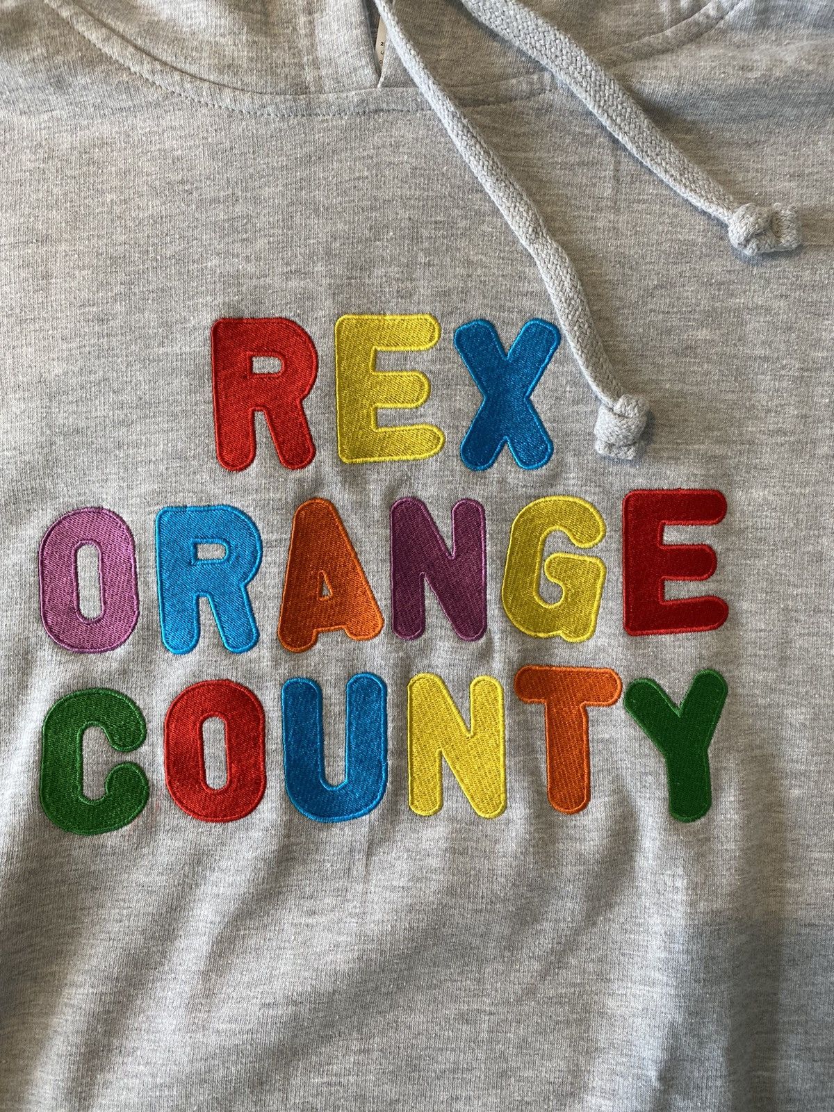 Tyler The Creator Rex Orange County Embroidered Heather Grey Hoodie Grailed