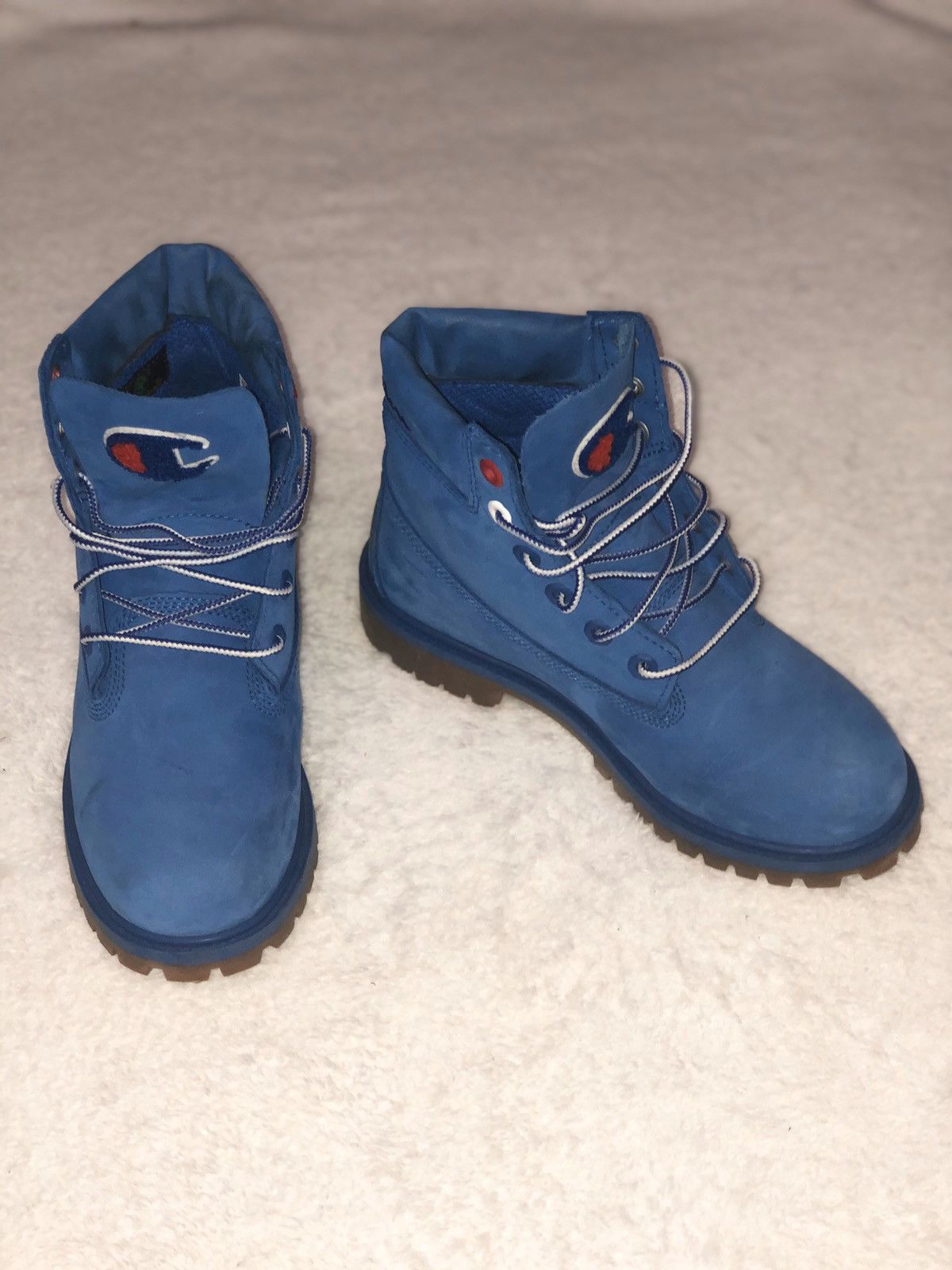 Blue timberland best sale champion boots