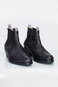 Pre-owned Our Legacy Cuban Boots Python In Black