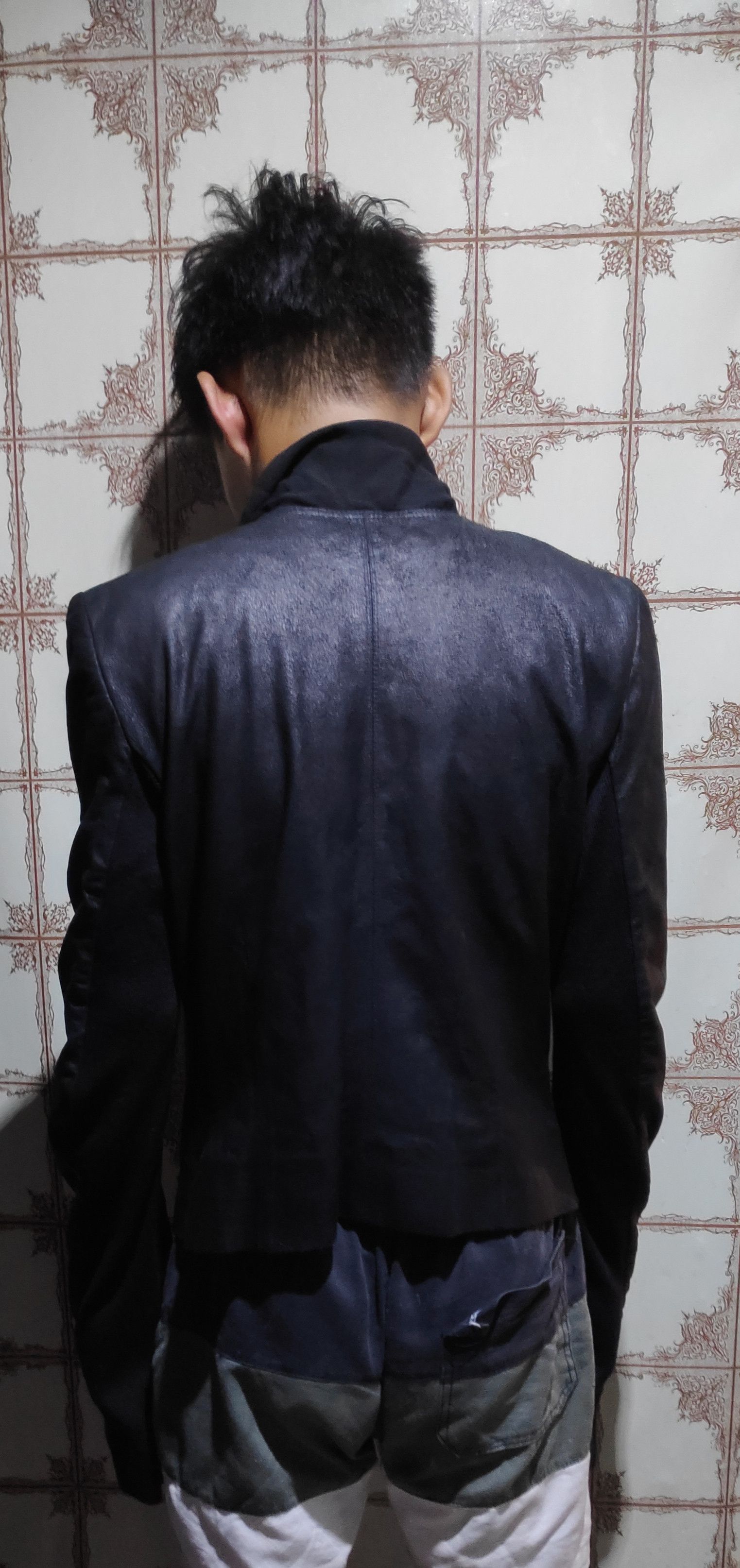 Rick Owens Black Asymmetrical Leather Jacket Silk Size US XS / EU 42 / 0 - 13 Thumbnail