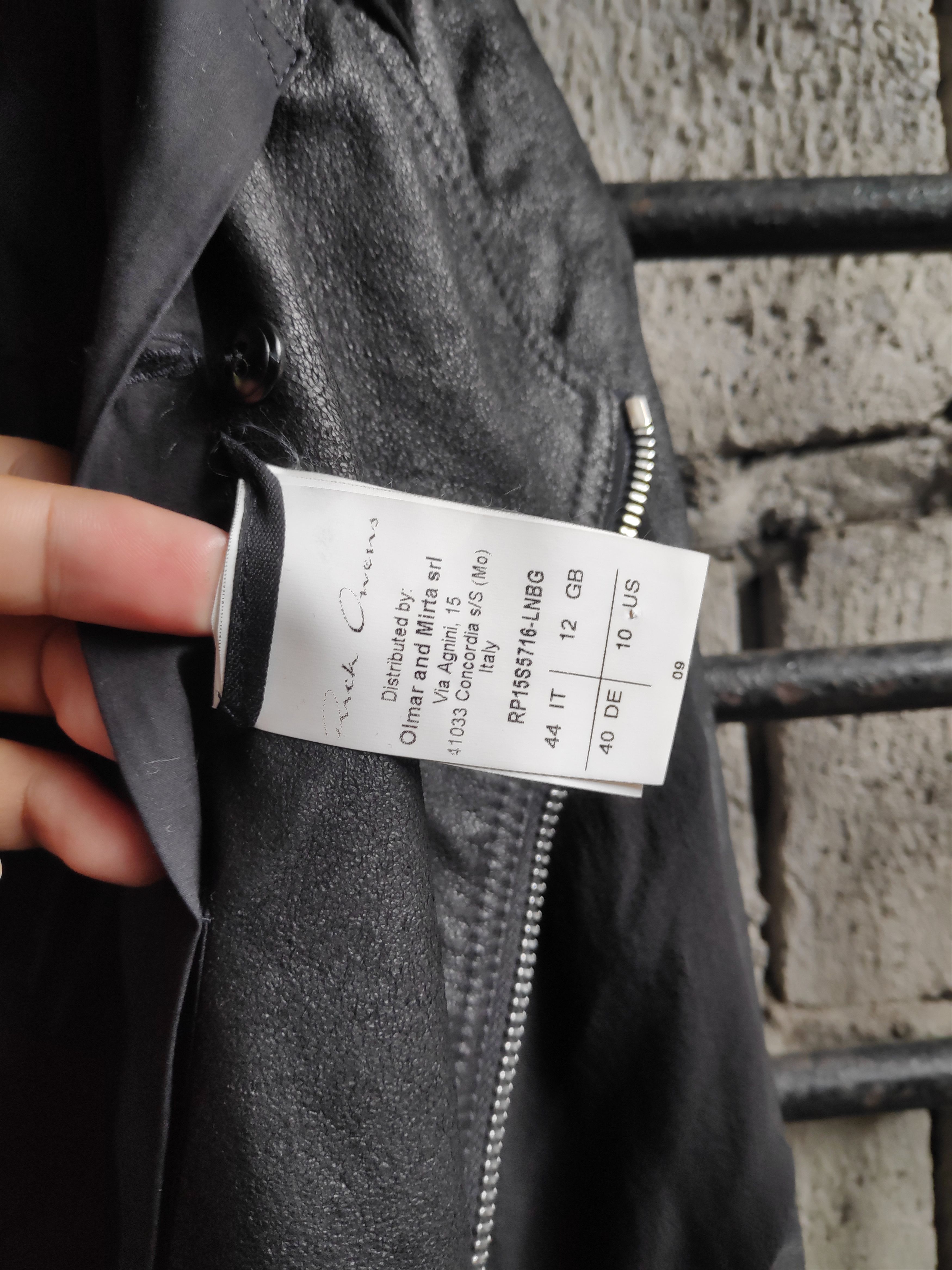 Rick Owens Black Asymmetrical Leather Jacket Silk Size US XS / EU 42 / 0 - 9 Thumbnail