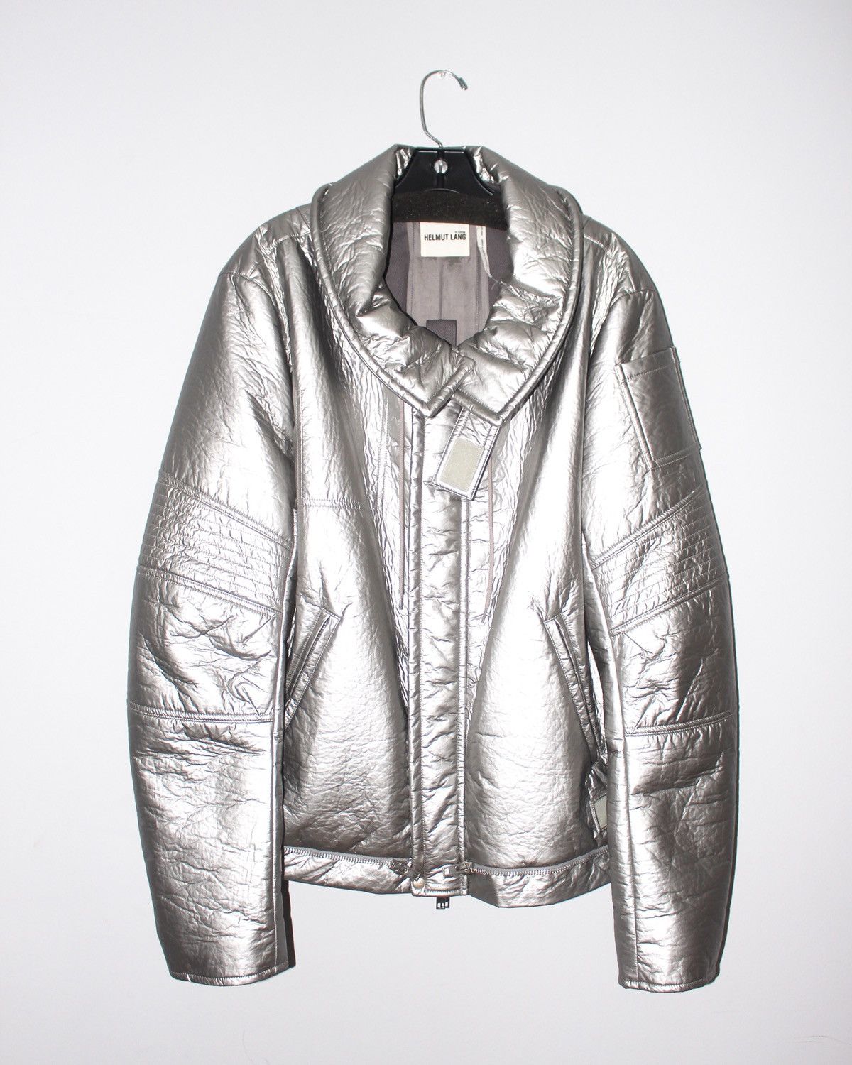 Helmut Lang HELMUT LANG REDITION SILVER ASTRO BIKER JACKET Grailed