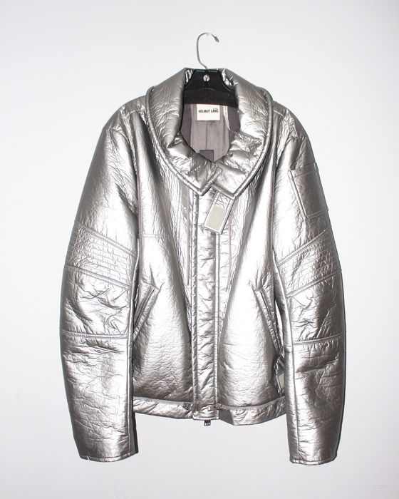 Helmut Lang HELMUT LANG REDITION SILVER ASTRO BIKER JACKET