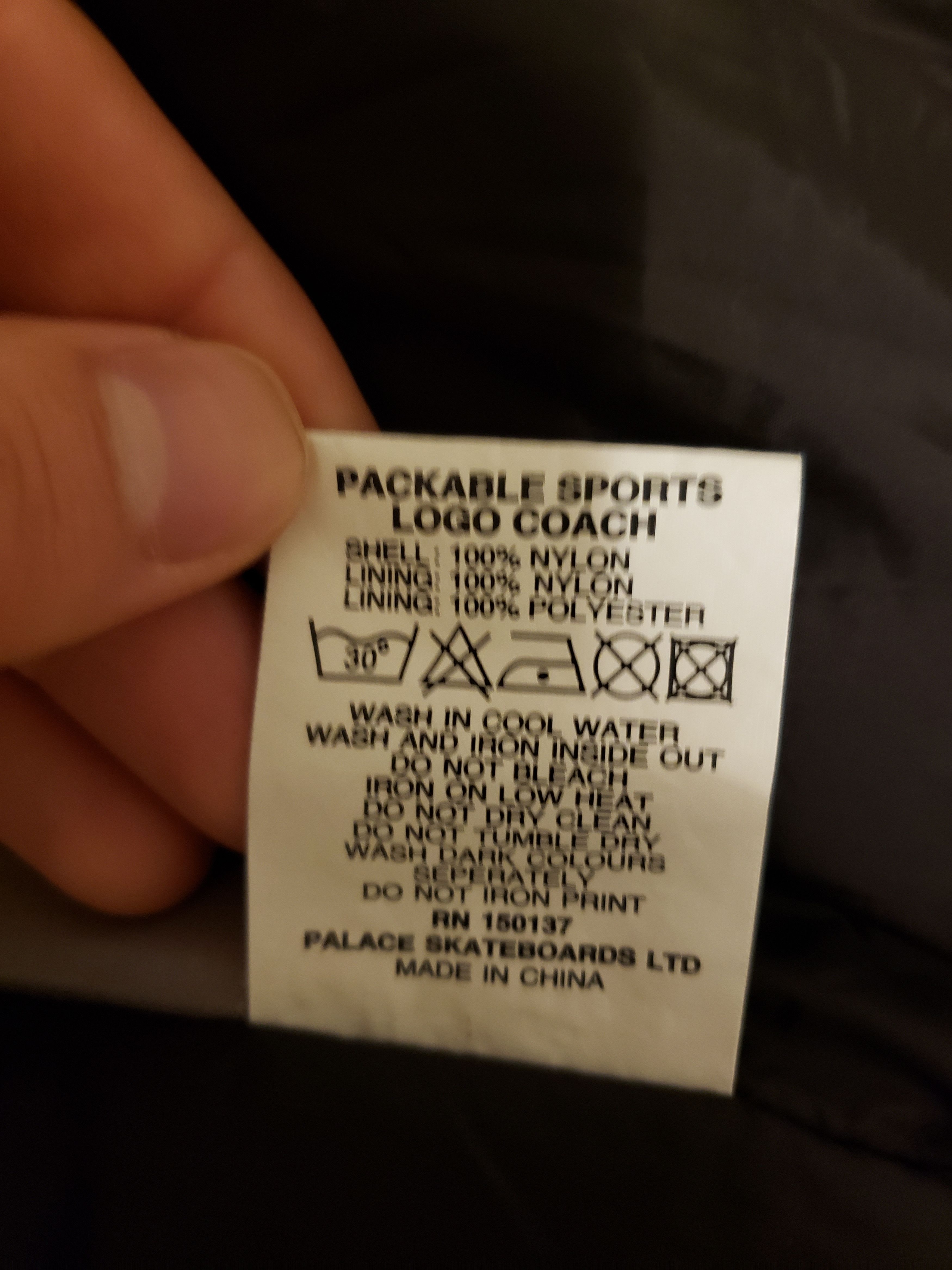 Palace Palace Packable Coach Black Size US L / EU 52-54 / 3 - 6 Thumbnail