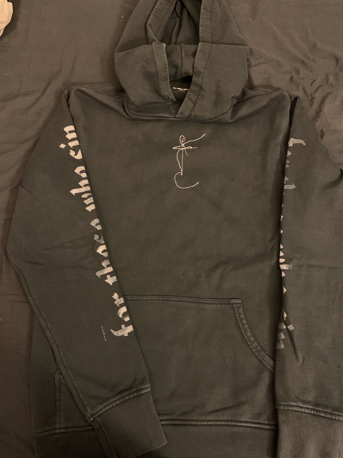 image of For Those Who Sin Cross Hoodie in Black, Men's (Size Small)
