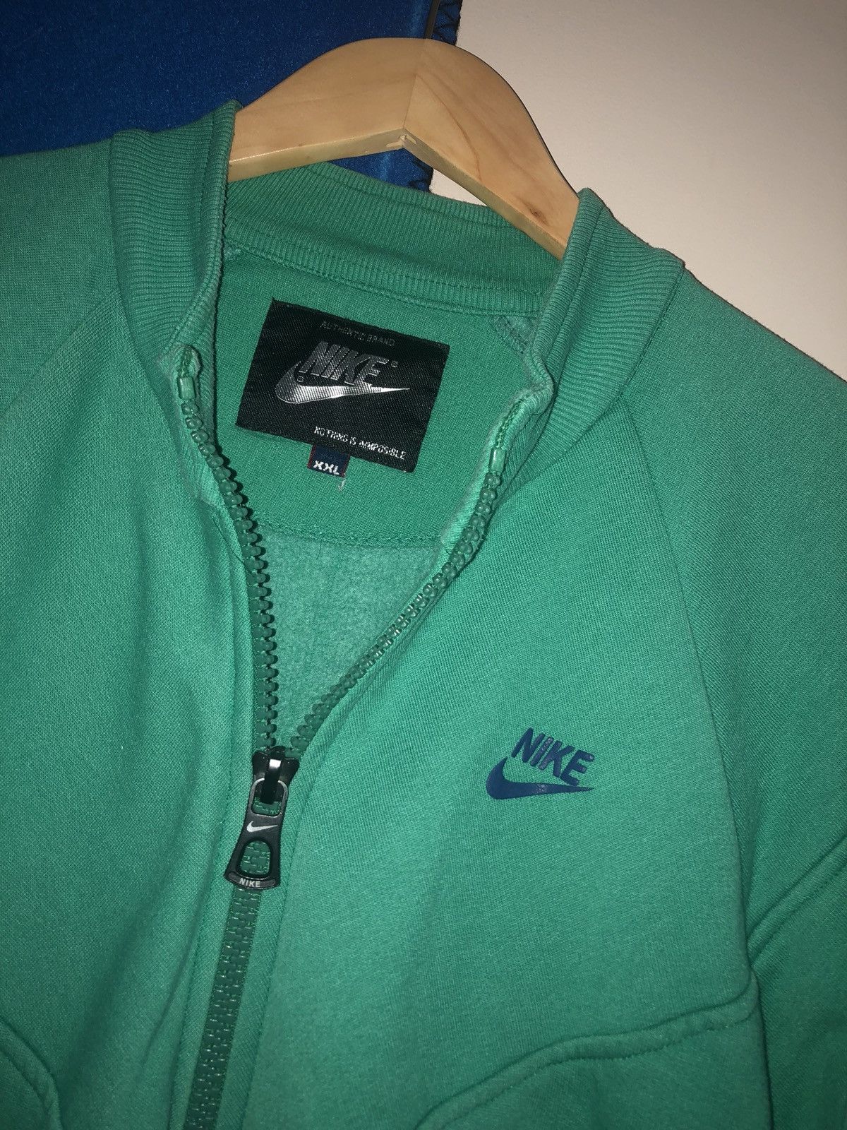 Nike Vintage Teal Nike Zip Up Sweater Size Large Size US L / EU 52-54 / 3 - 3 Preview