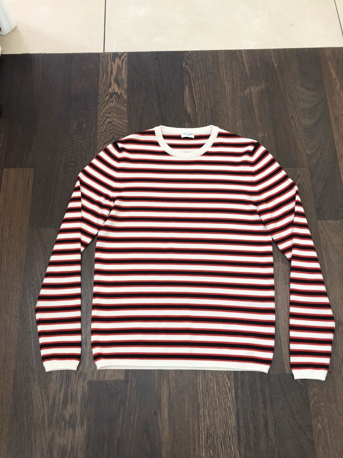 Saint Laurent Paris Saint Laurent Striped Sailor Knitted Sweater Size US M / EU 48-50 / 2 - 1 Thumbnail