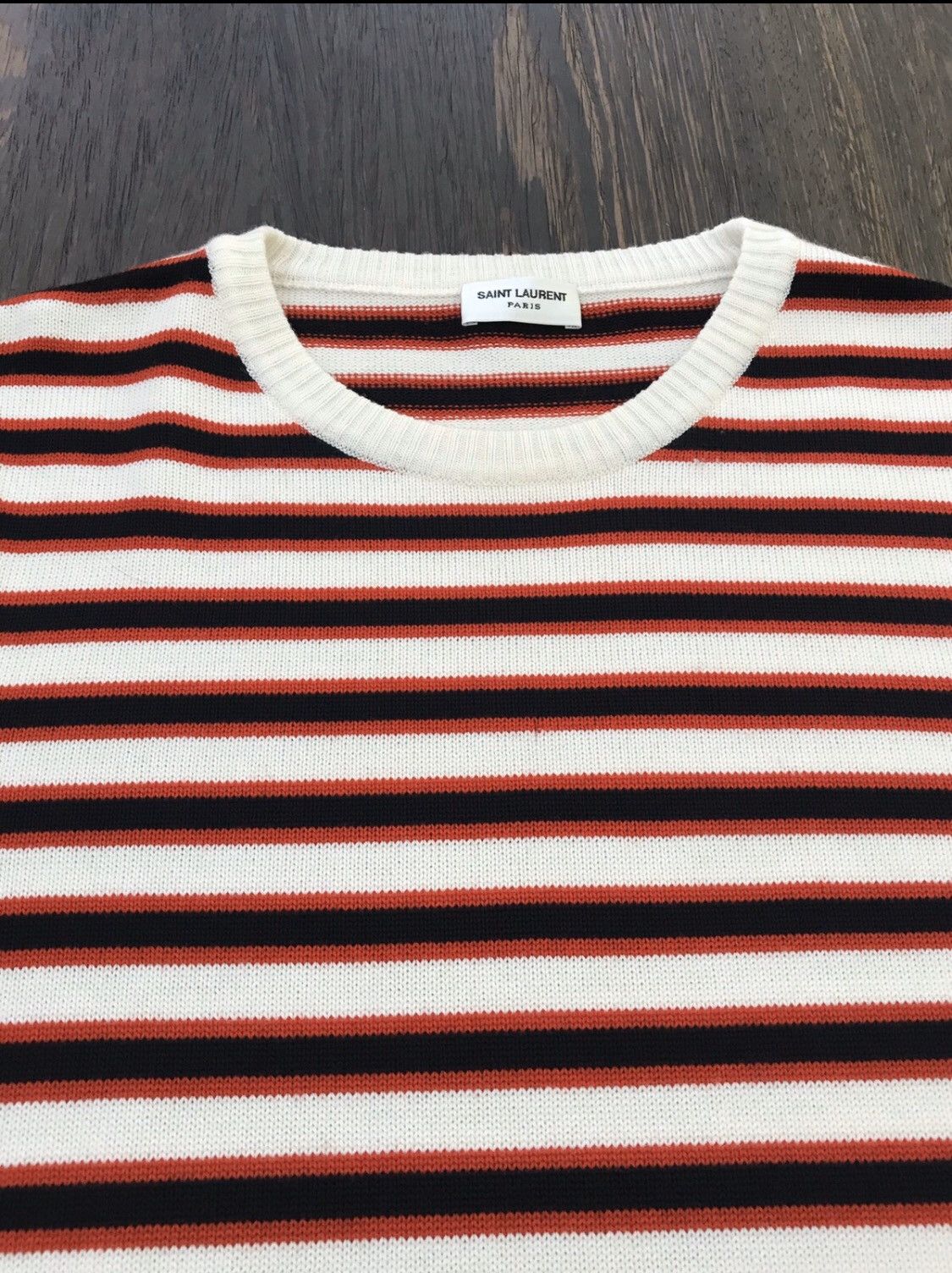 Saint Laurent Paris Saint Laurent Striped Sailor Knitted Sweater Size US M / EU 48-50 / 2 - 2 Thumbnail