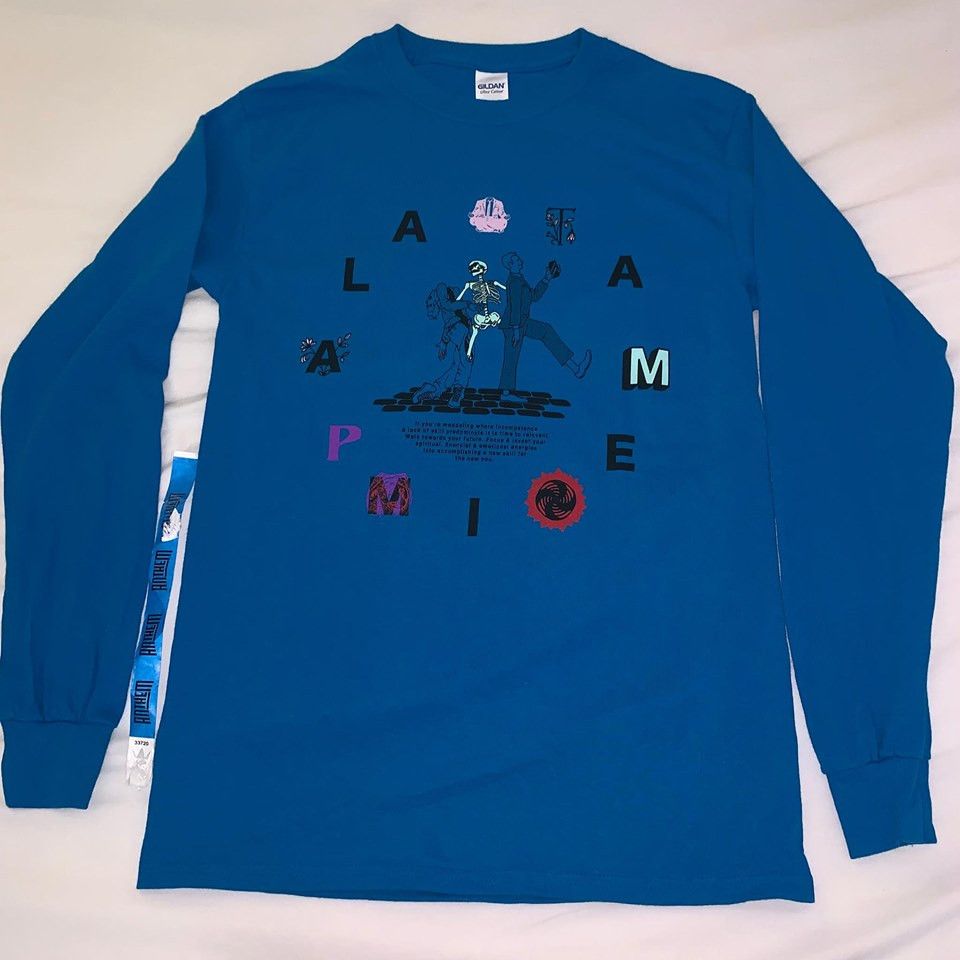 Gildan Tame Impala x Blue Long Sleeve 2019 SUMMER Tour medium Size US M / EU 48-50 / 2 - 2 Thumbnail