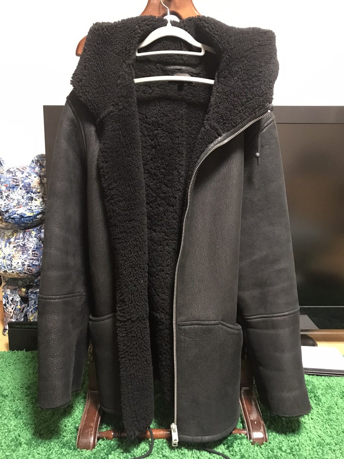 Yeezy season hot sale shearling jacket