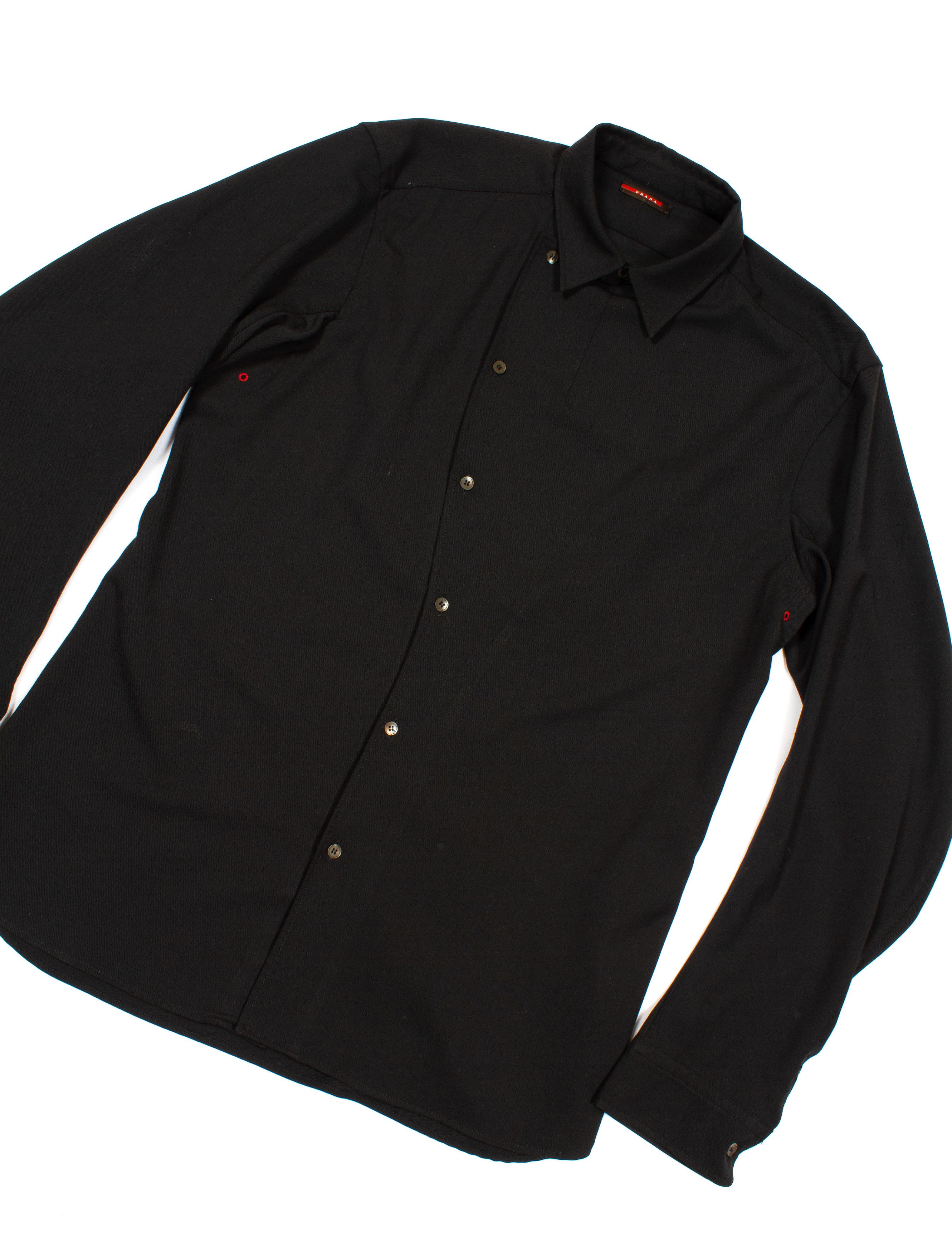 PRADA BLACK CURVED SHIRT