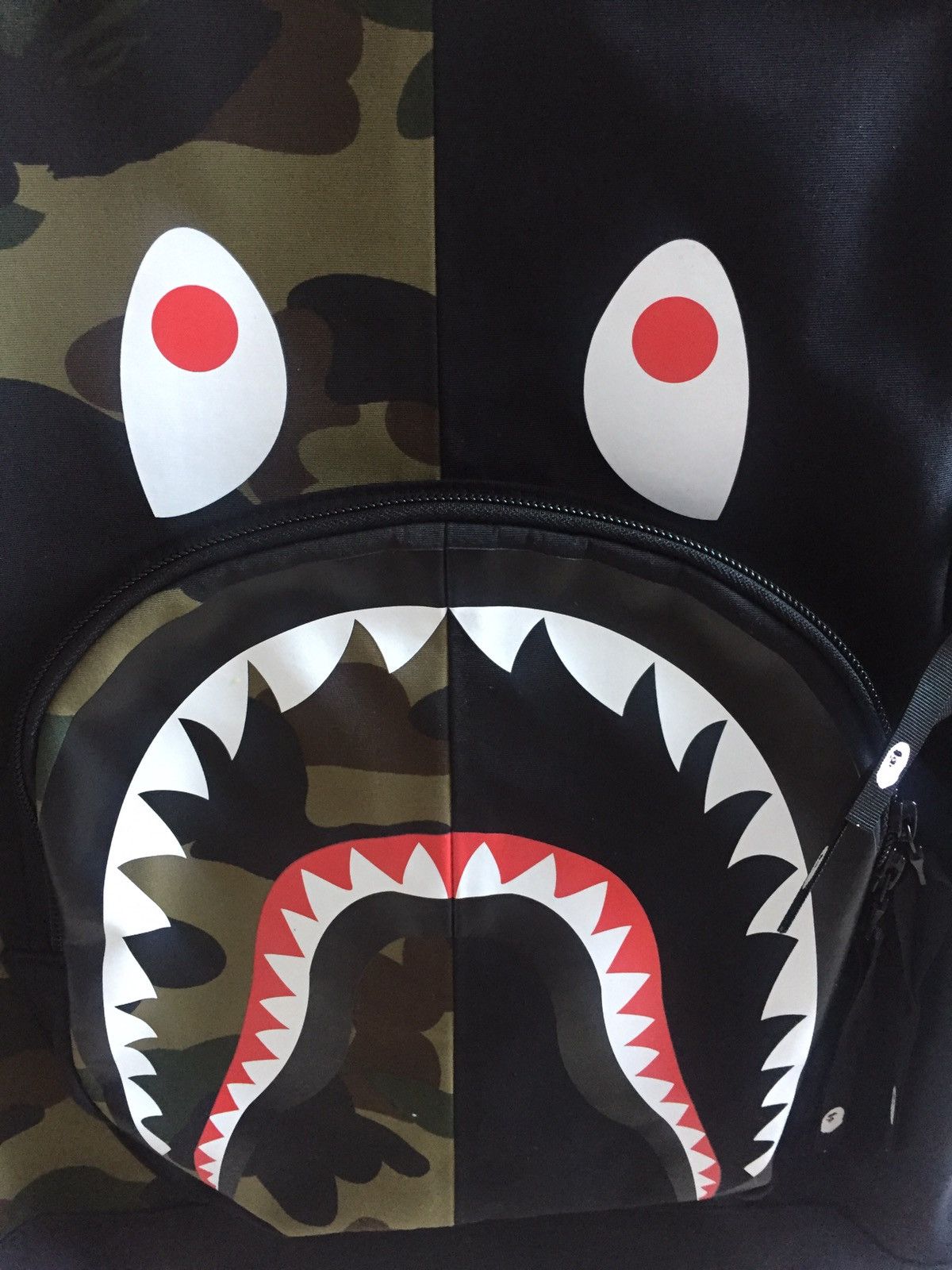 Bape BAPE Green Camo Shark Day Backpack Size ONE SIZE - 2 Preview