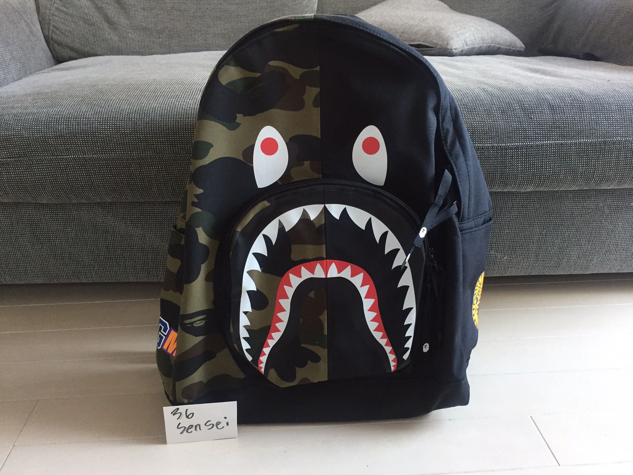 Bape BAPE Green Camo Shark Day Backpack Size ONE SIZE - 1 Preview