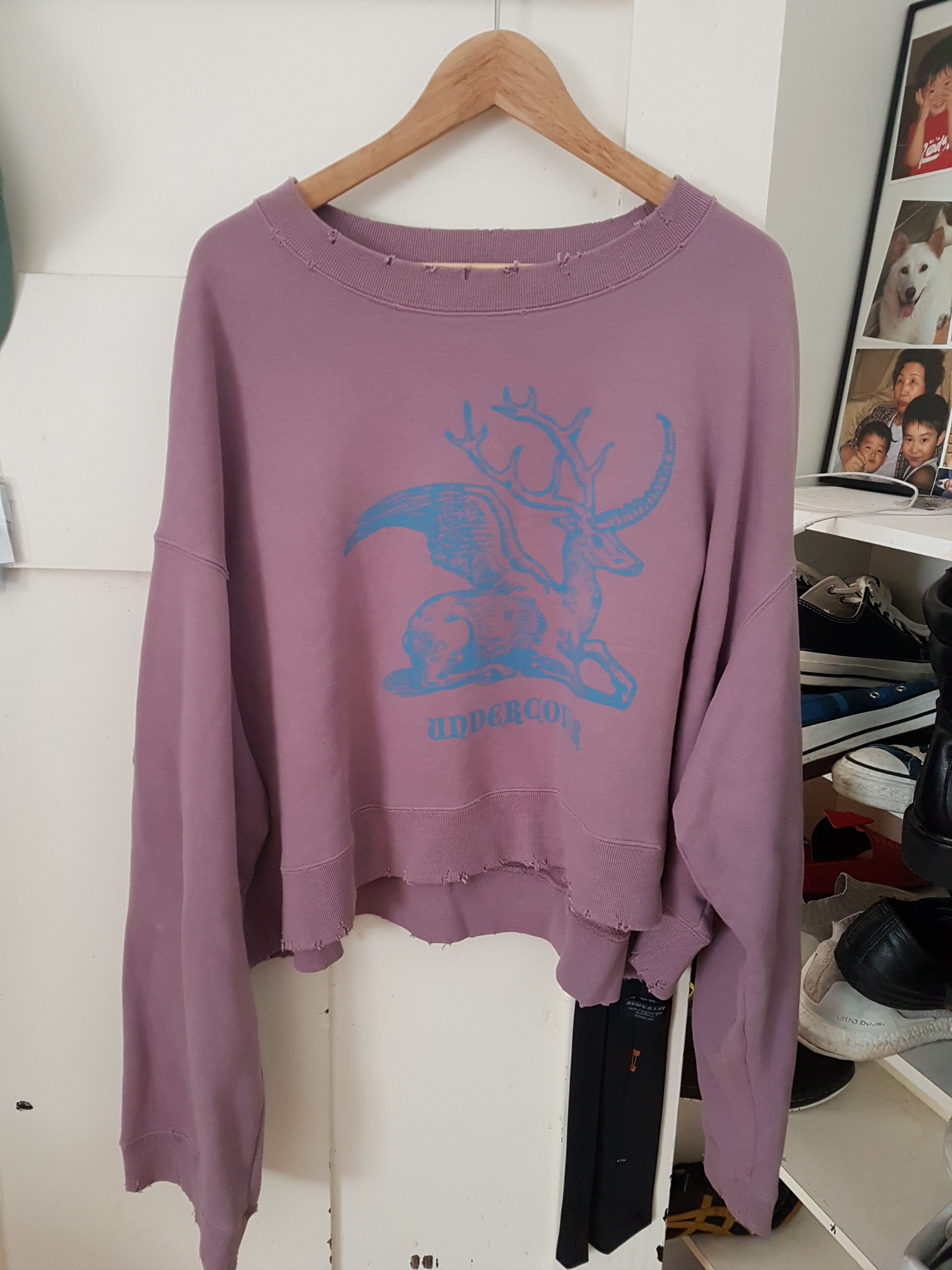 Undercover FW17 Cropped Distressed Sweatshirt Grailed