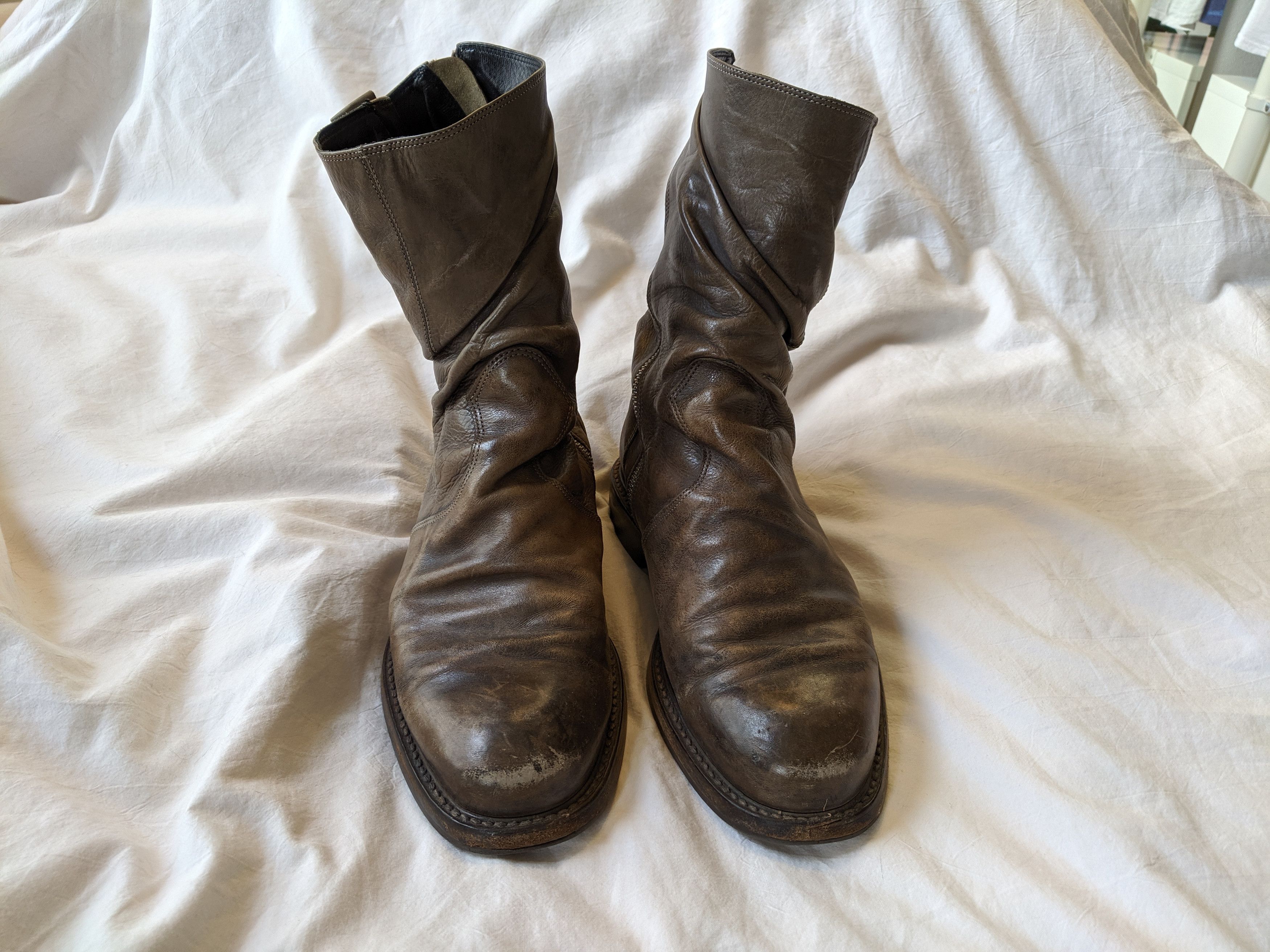 Maison MIHARA YASUHIRO Twisted zip-up boots CHECK DESCRIPTION 