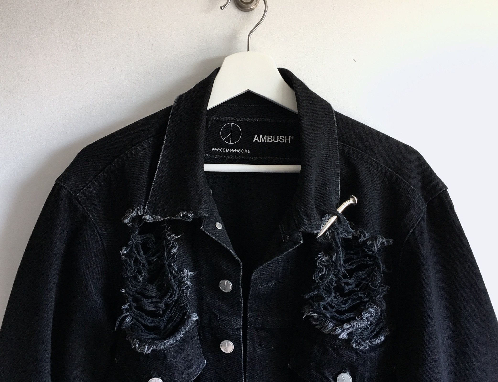 Ambush Design Ambush X peaceminusone Damaged Denim Jacket | Grailed