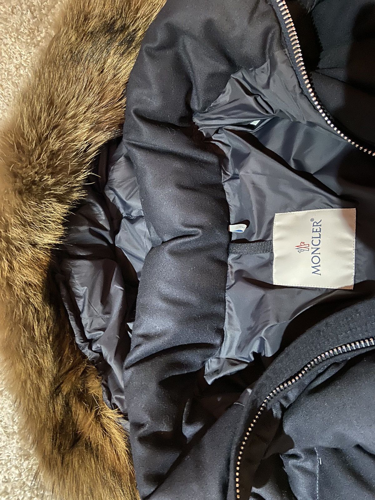 Moncler Allemand Coyote Fur Trimmed Down Jacket Grailed