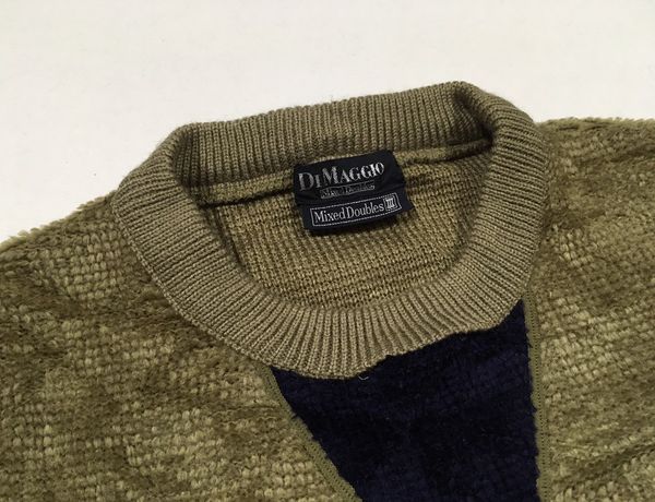 Vintage DiMaggio Embroidered Mix Doubles Wool Knit Sweater Jumper | Grailed