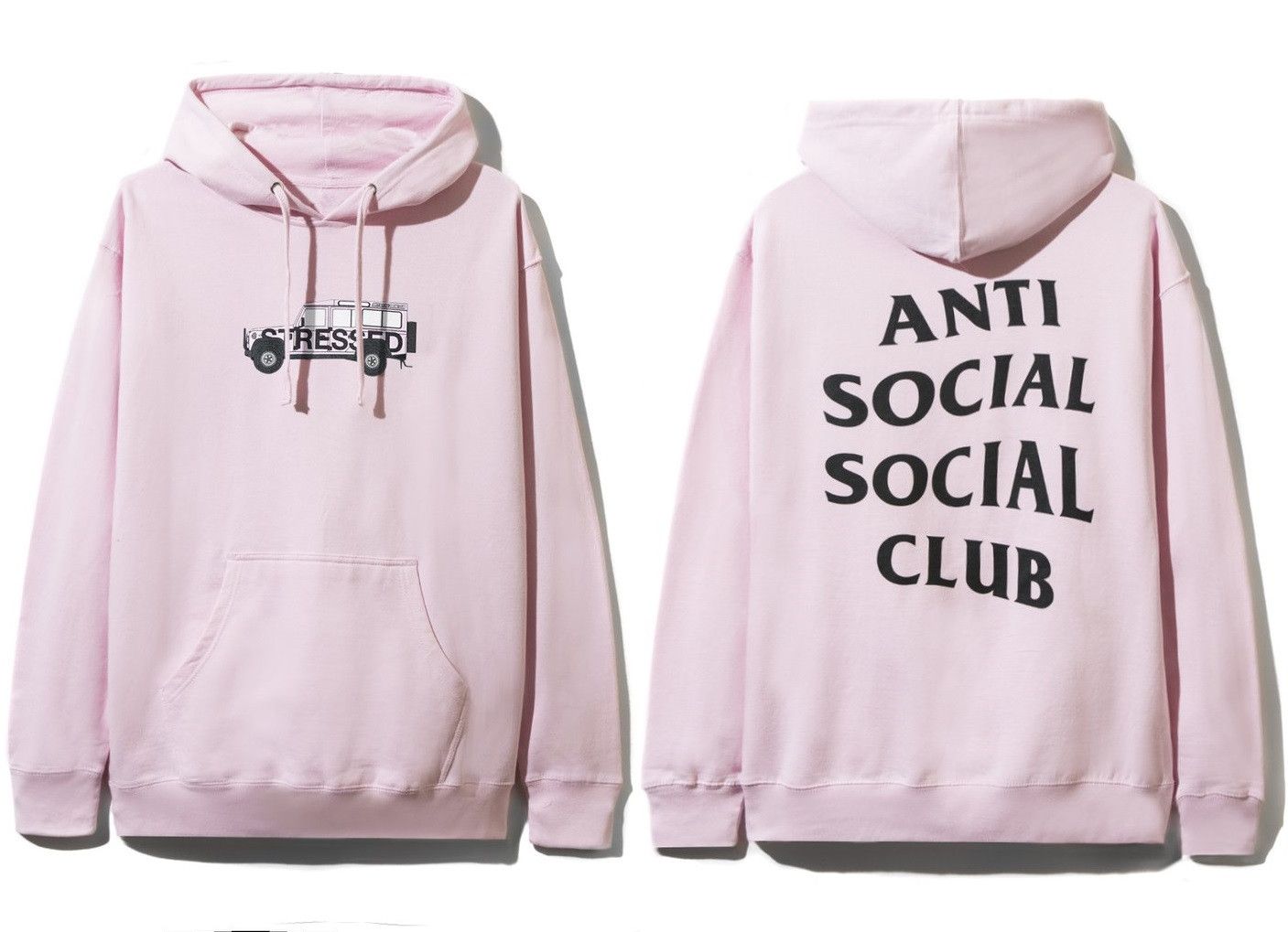 DS SS19 ASSC Black Logo IWC Safari Pink Hoodie in Hand Bape