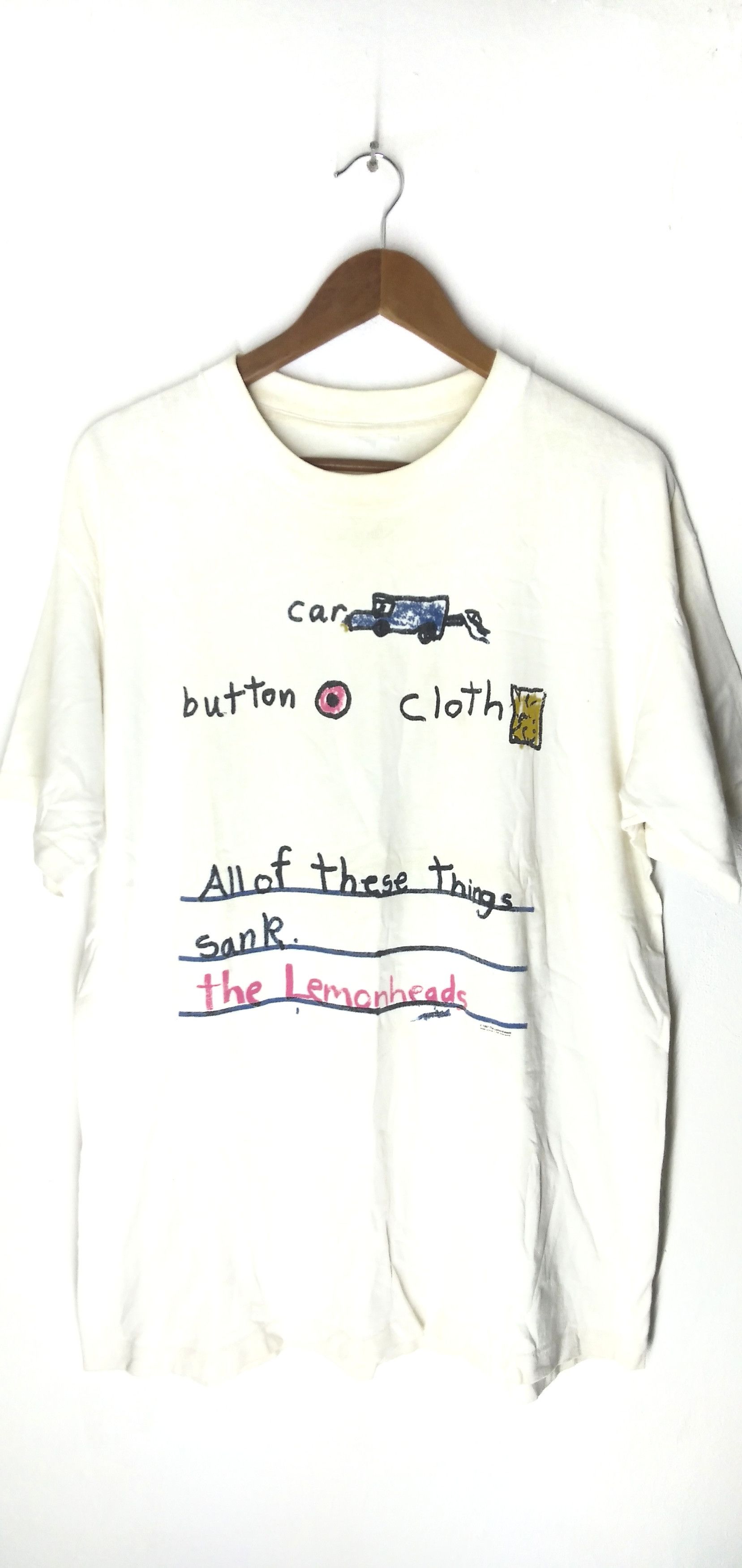 Band Tees × Vintage vintage 1997 THE LEMONHEADS CAR BUTTON CLOTH 