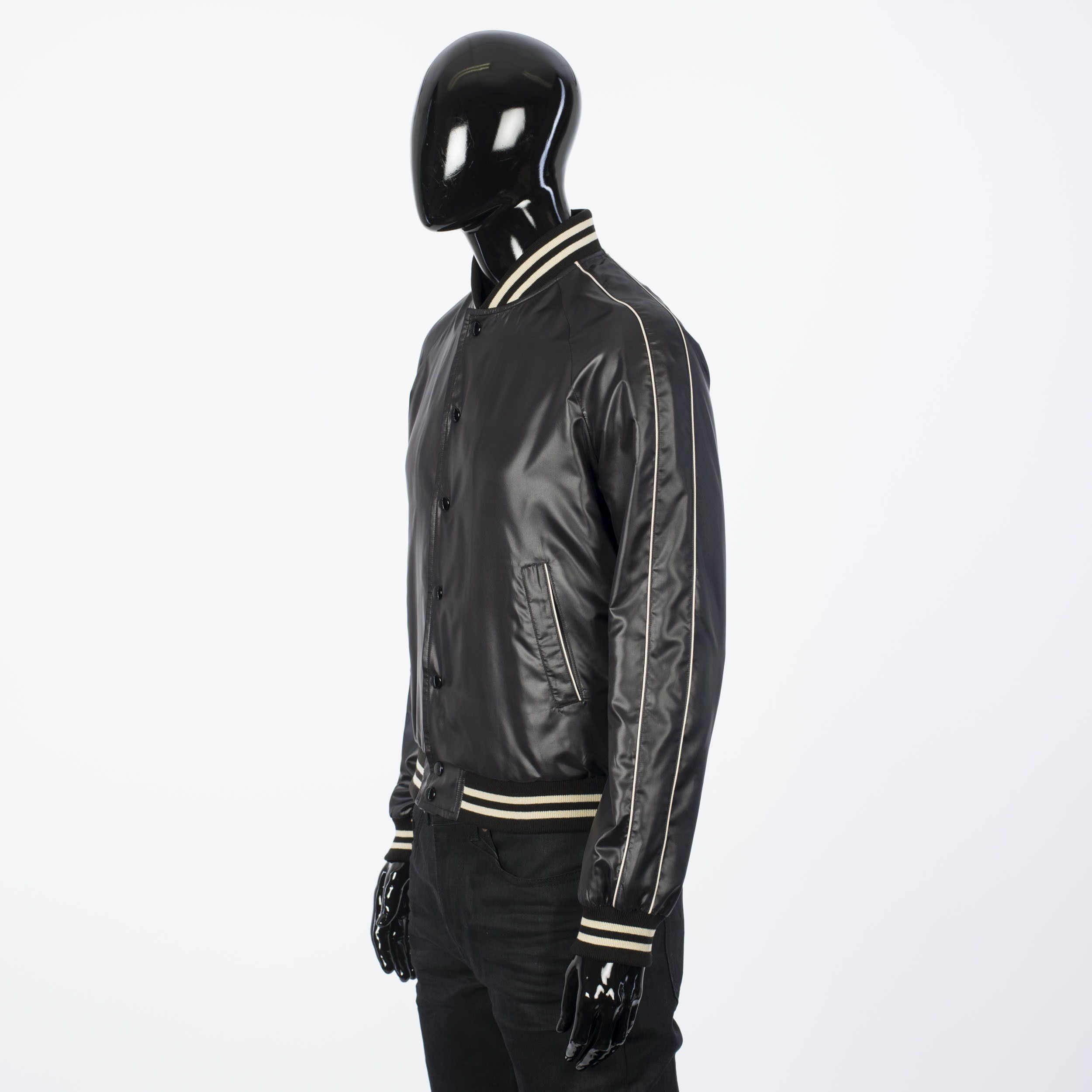 Celine × Hedi Slimane 1250$ Lightweight Nylon Teddy College Jacket Size US L / EU 52-54 / 3 - 2 Thumbnail