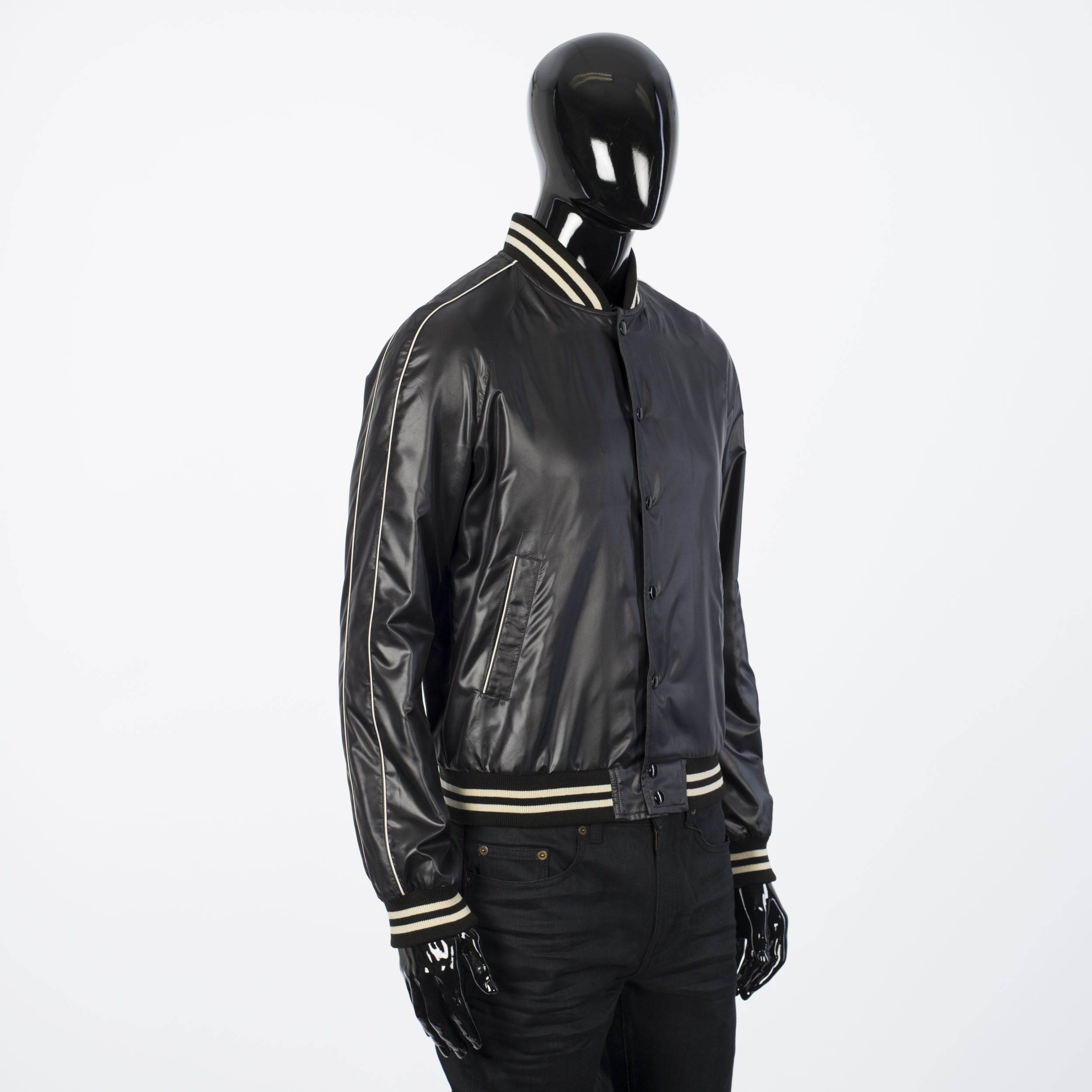Celine × Hedi Slimane 1250$ Lightweight Nylon Teddy College Jacket Size US L / EU 52-54 / 3 - 8 Thumbnail