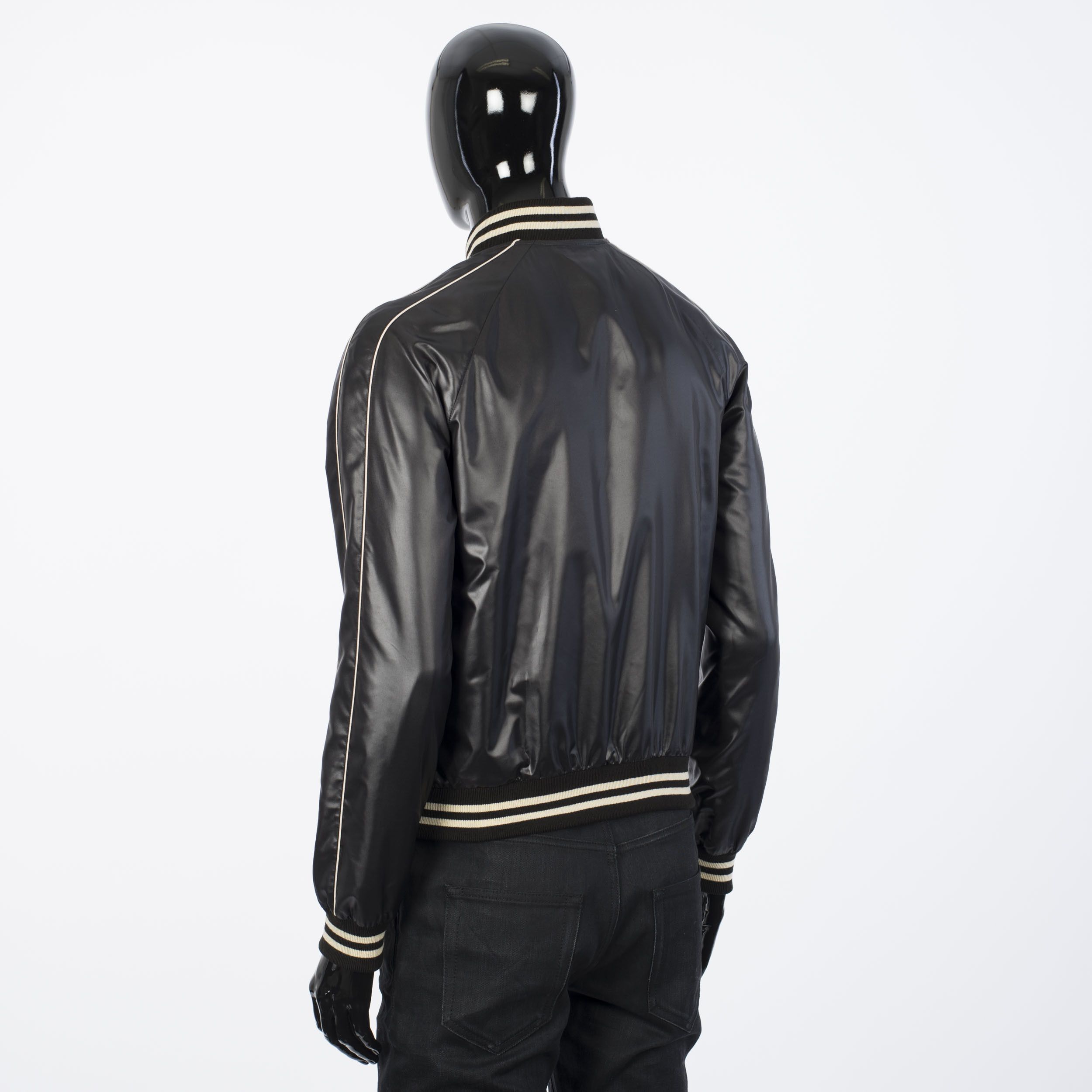 Celine × Hedi Slimane 1250$ Lightweight Nylon Teddy College Jacket Size US L / EU 52-54 / 3 - 4 Thumbnail