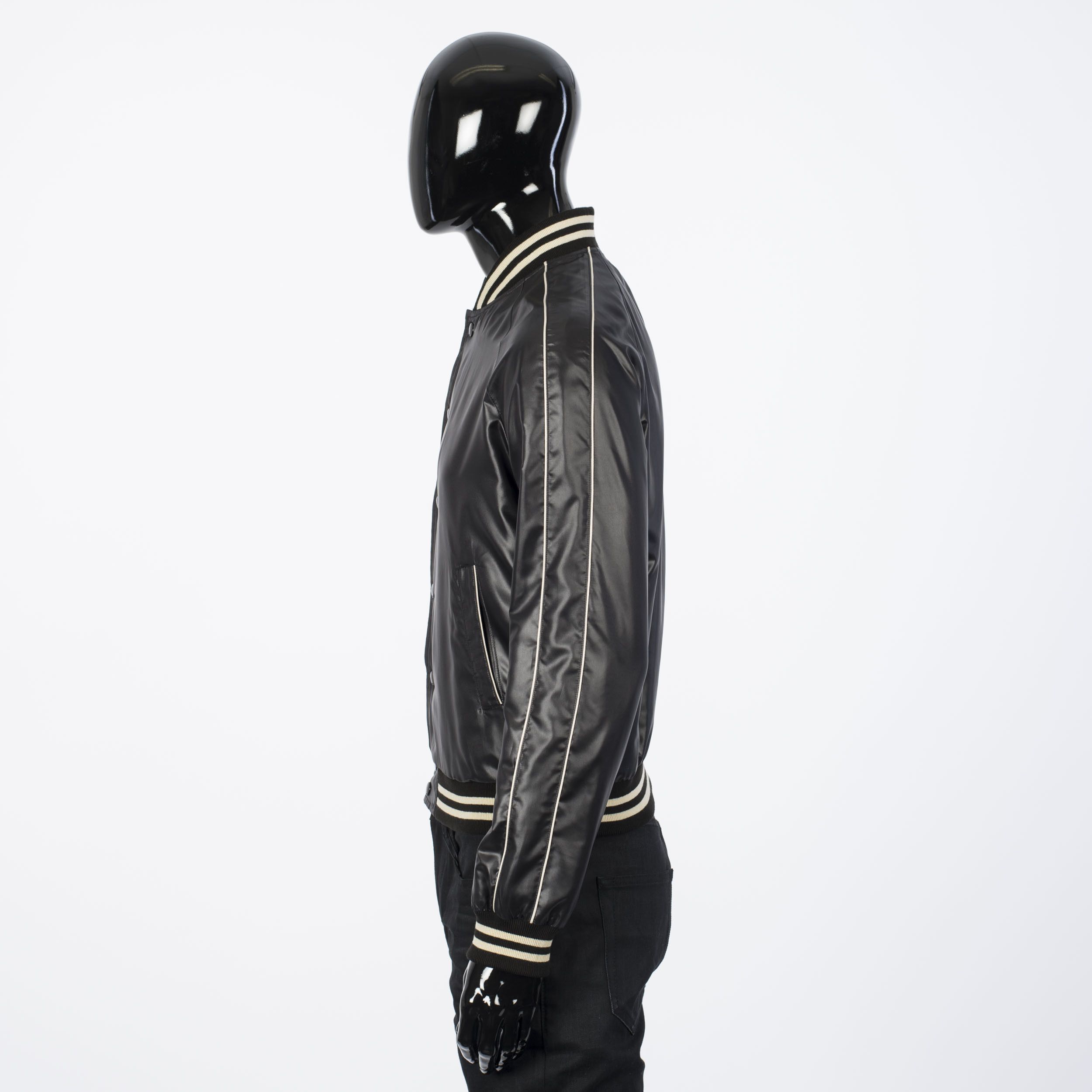 Celine × Hedi Slimane 1250$ Lightweight Nylon Teddy College Jacket Size US L / EU 52-54 / 3 - 3 Thumbnail