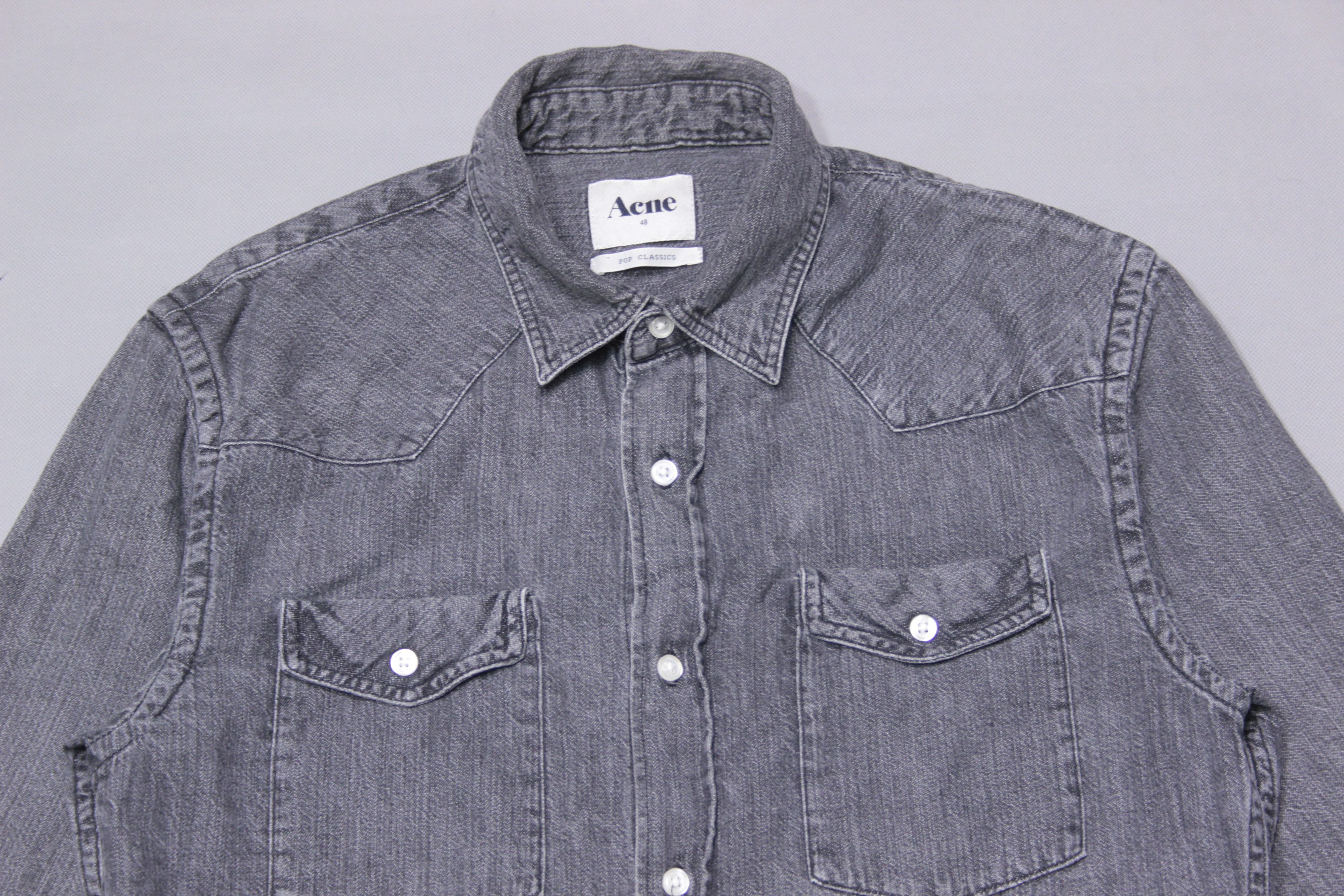 Acne Studios Saddle AW/2009 Denim Grey Shirt Size US M / EU 48-50 / 2 - 3 Thumbnail
