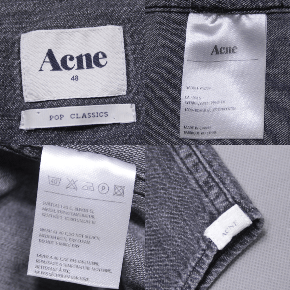 Acne Studios Saddle AW/2009 Denim Grey Shirt Size US M / EU 48-50 / 2 - 10 Thumbnail