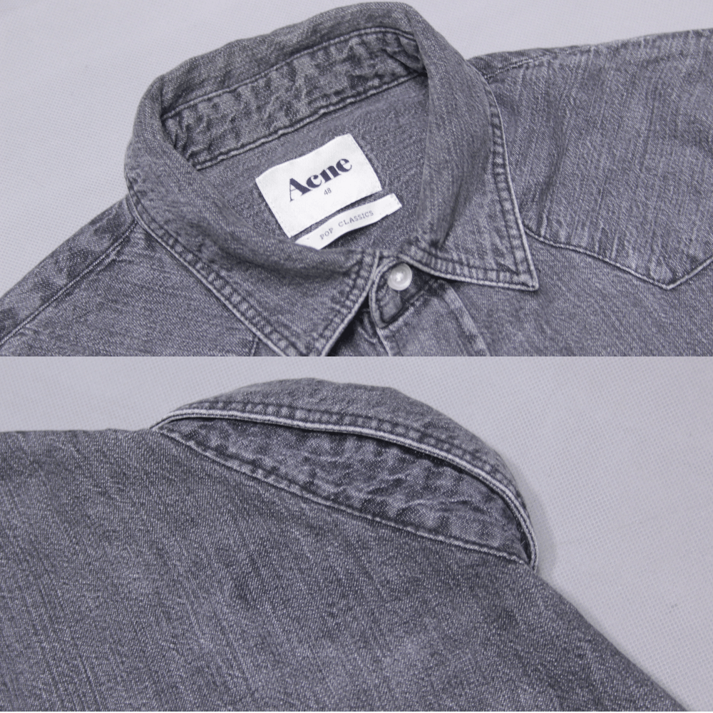 Acne Studios Saddle AW/2009 Denim Grey Shirt Size US M / EU 48-50 / 2 - 5 Thumbnail