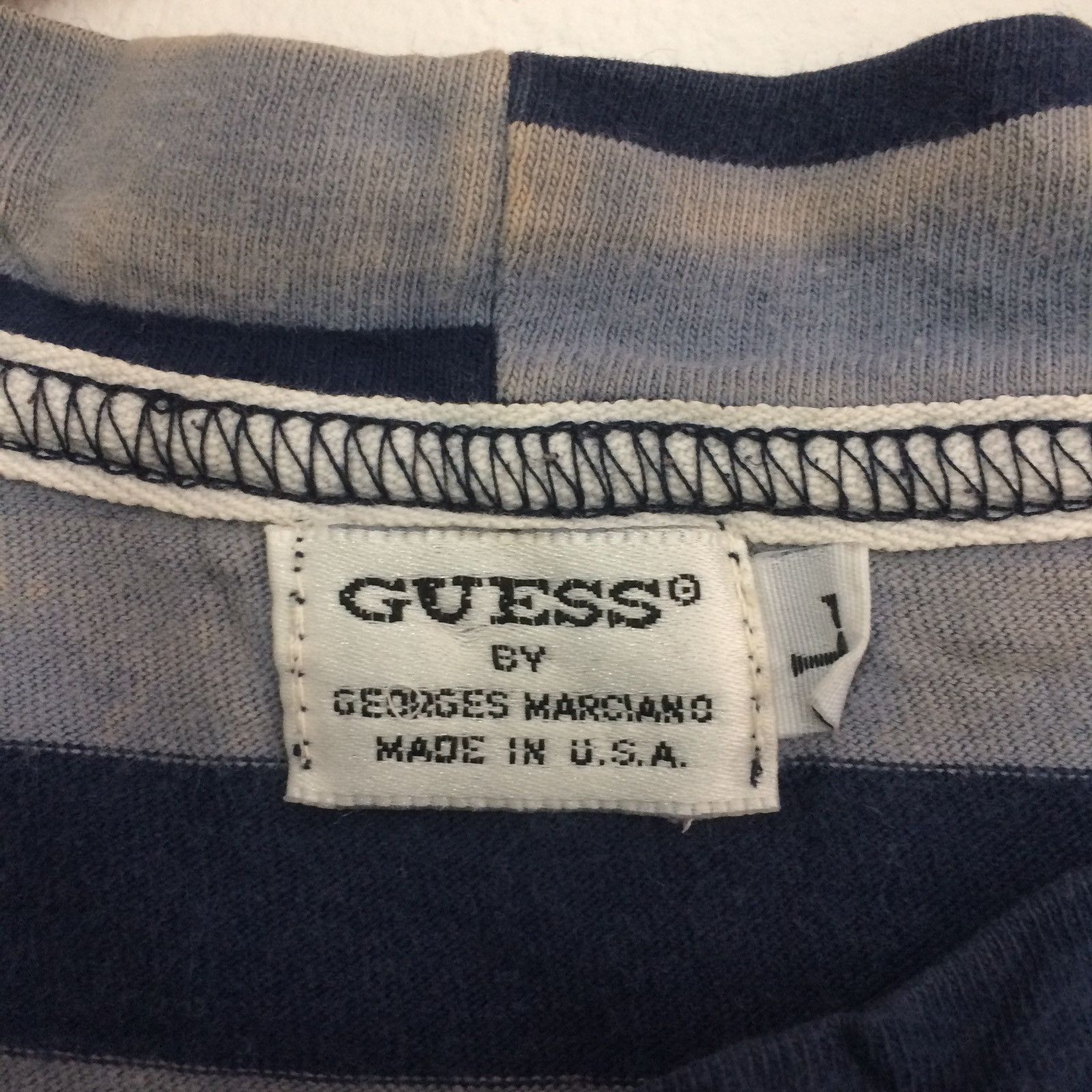 Guess Vintage Guess Striped T-shirt Size US L / EU 52-54 / 3 - 4 Thumbnail