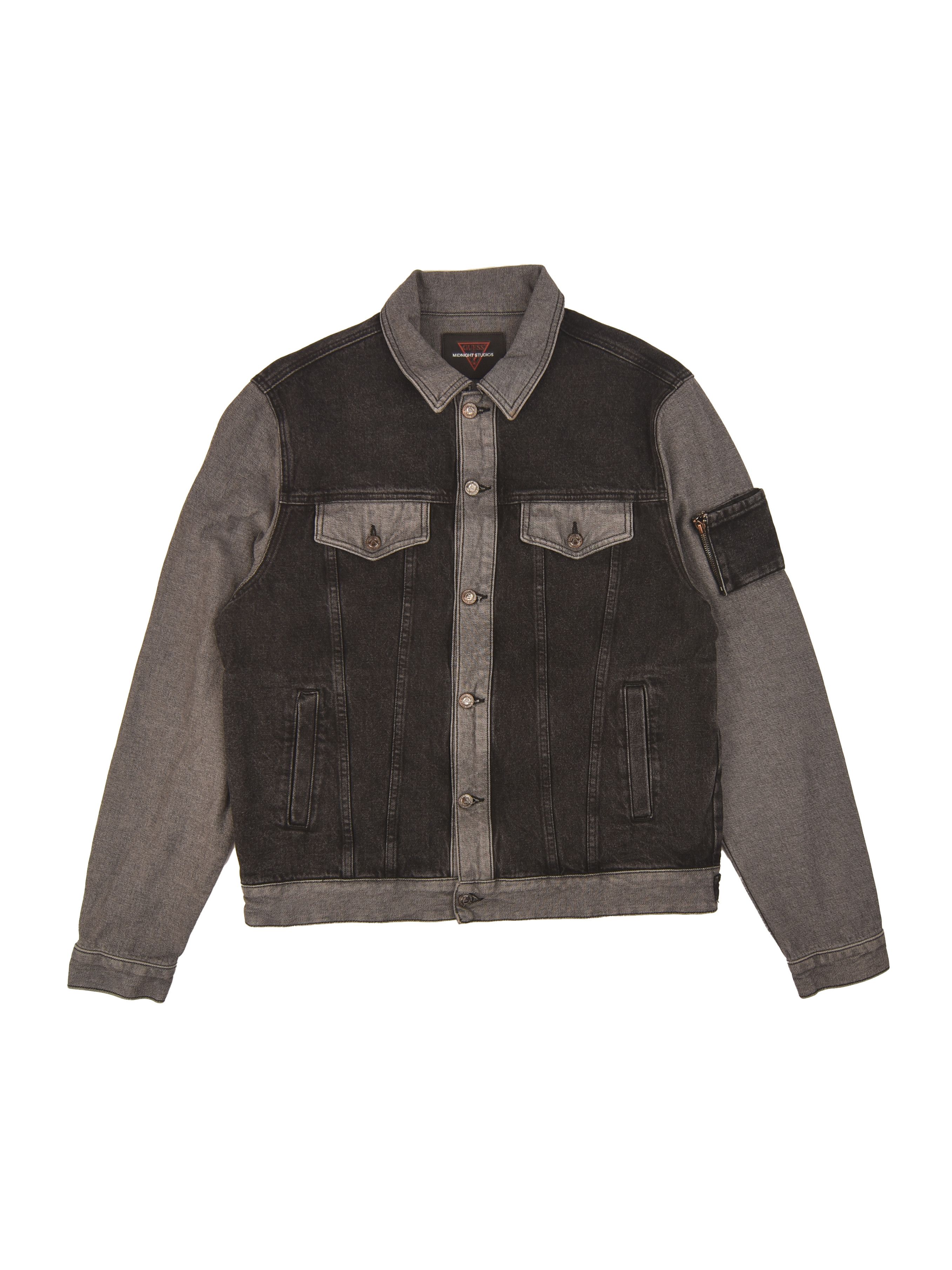 Guess Black Denim Jacket Size US XL / EU 56 / 4 - 1 Thumbnail