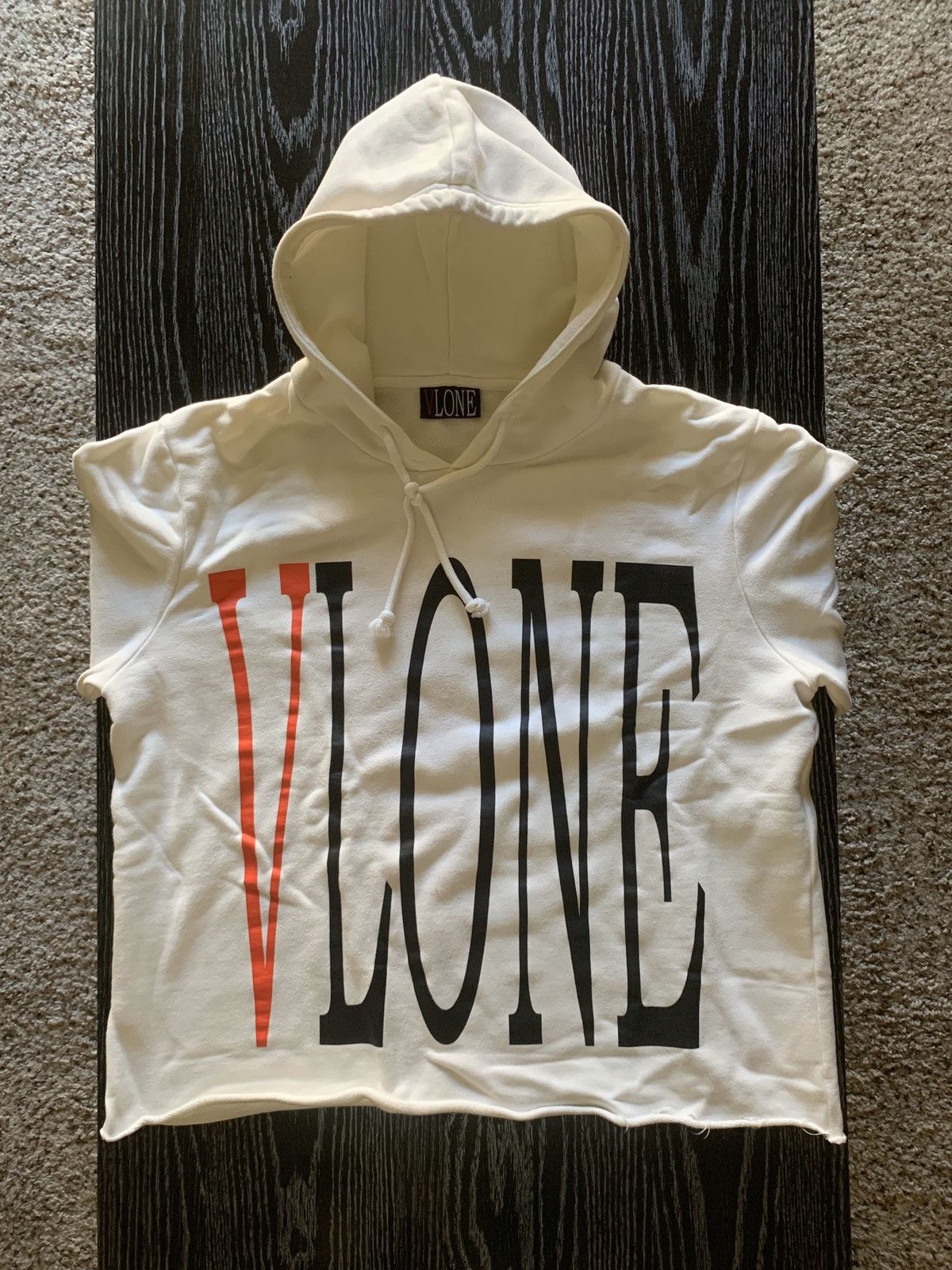 Vlone Vlone White OG Distressed Inside out Staple Hoodie Grailed