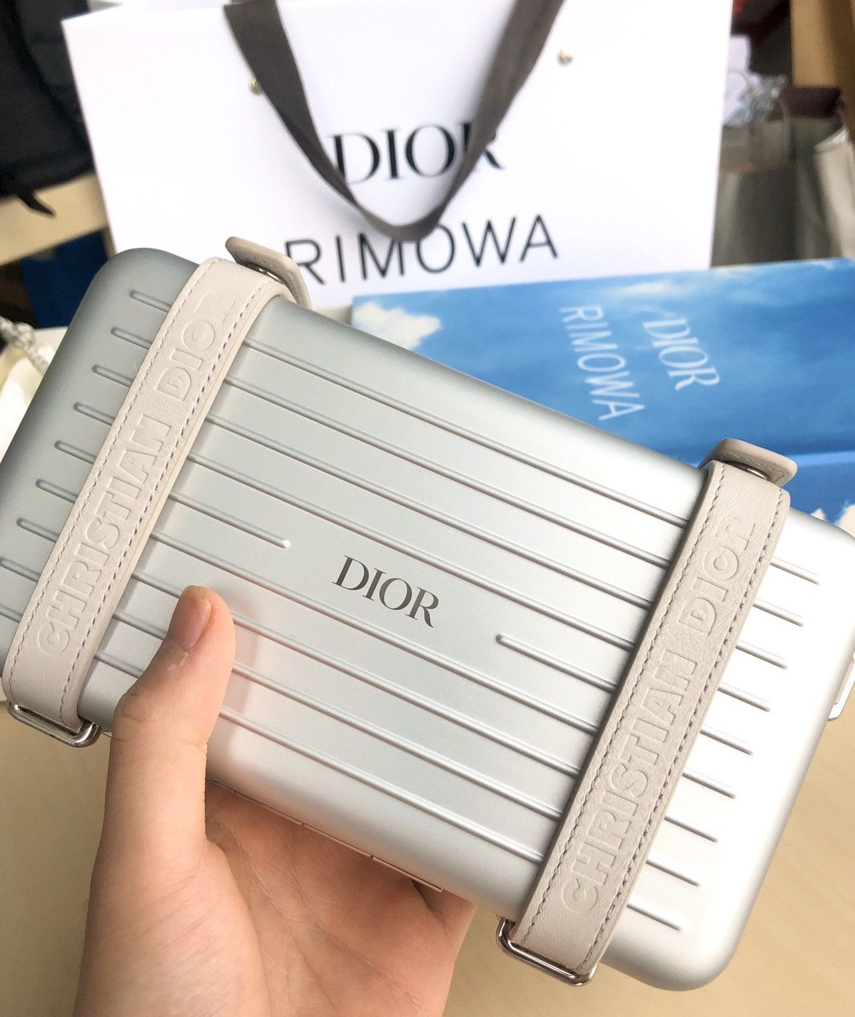 Dior Rimowa Aluminum Mini Luggage Clutch Grailed