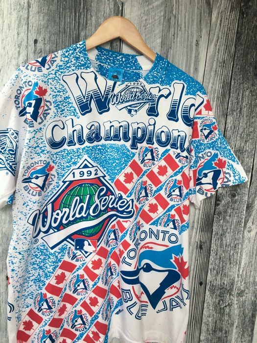 Vintage 1992 Toronto Blue Jays Print T Shirt 