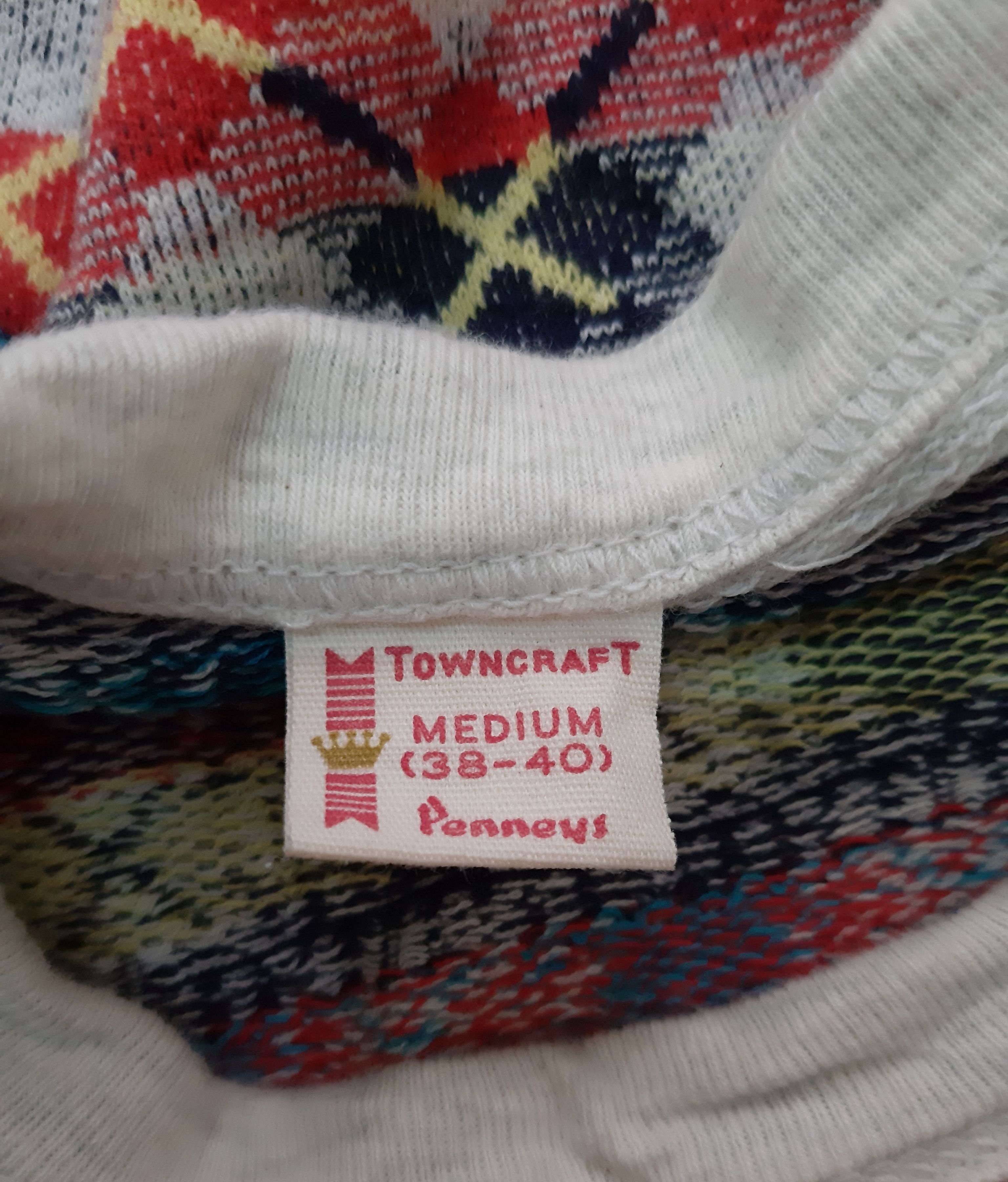 Rare Jc Penny Towncraft Multi Colour Shirt Tops