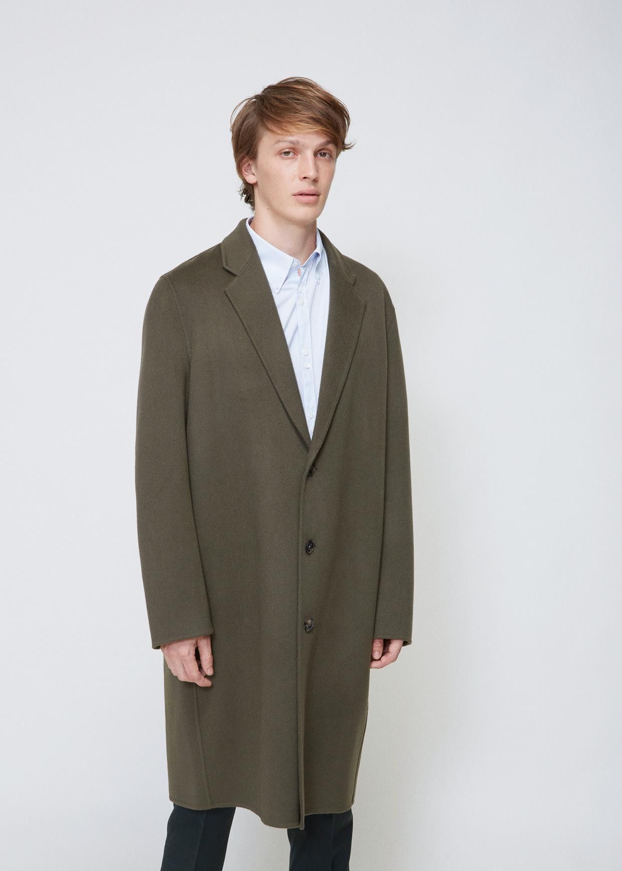 Acne Studios Acne Studios Charles Cashmere Coat Olive Green S/46 
