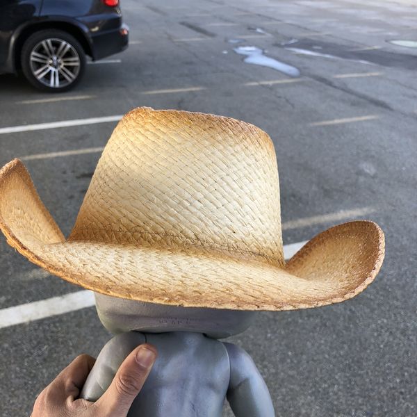 Vintage Dorfman Pacific Vintage Straw Cowboy Hat Size L/XL