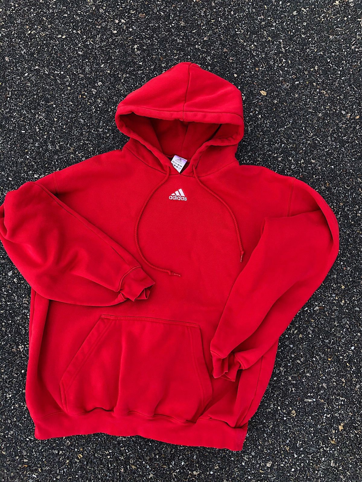 vintage adidas center logo hoodie