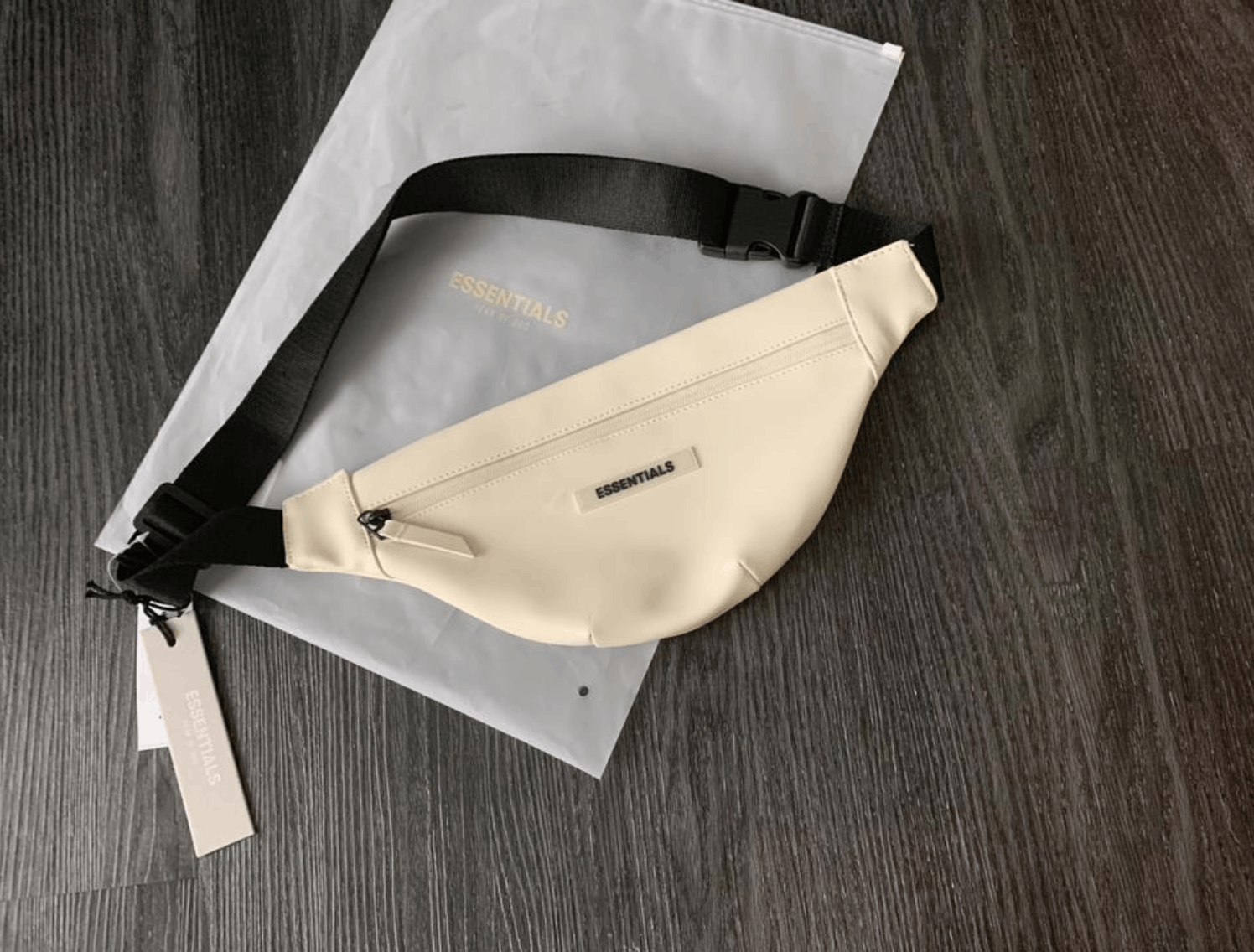 FOG Fear of god ESSENTIALS Sling Waist Bag Fanny Pack Off White Grailed