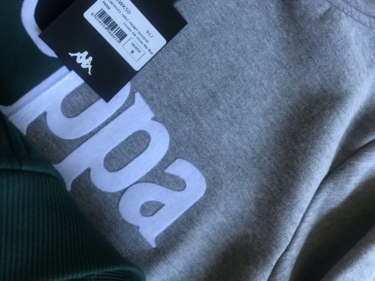 Kappa Kappa x Kontroll Green, Grey Contrast Hoodie Size US S / EU 44-46 / 1 - 12 Thumbnail