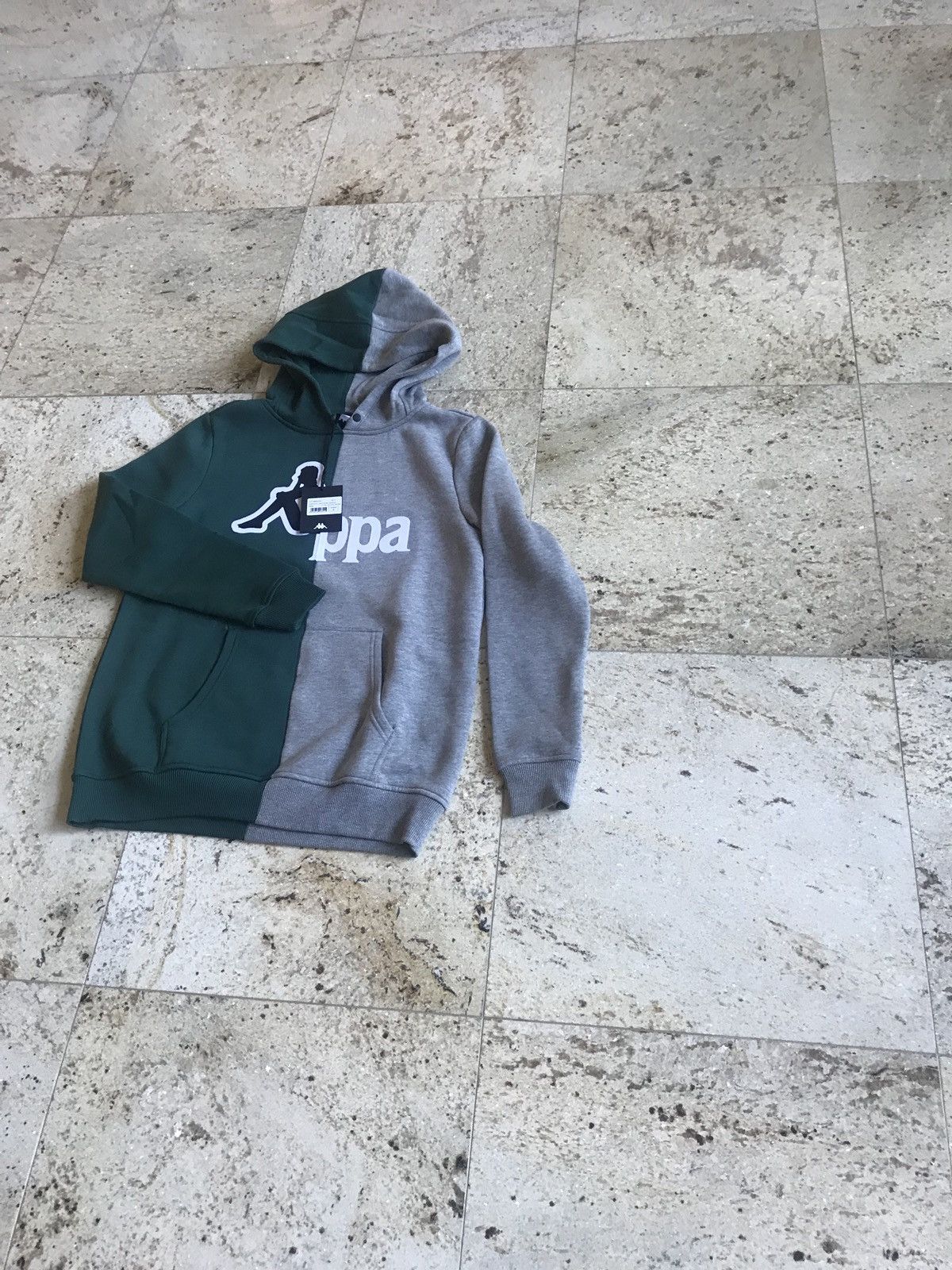 Kappa Kappa x Kontroll Green, Grey Contrast Hoodie Size US S / EU 44-46 / 1 - 7 Thumbnail