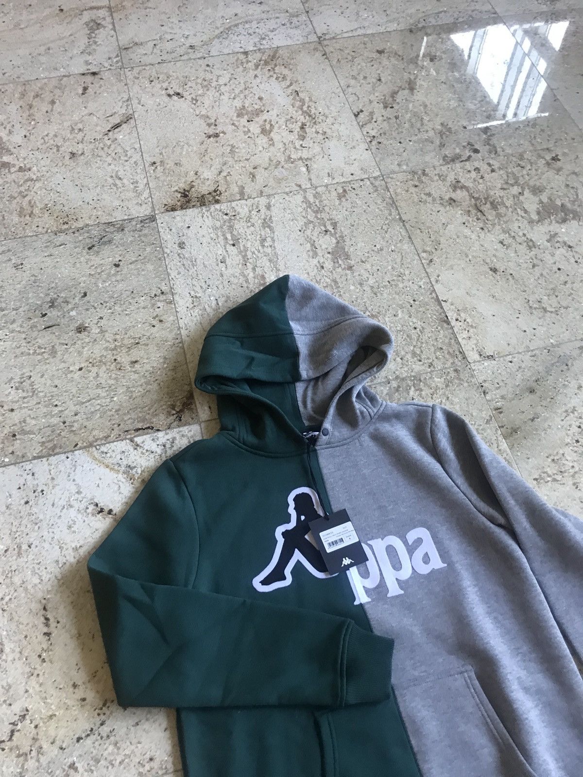 Kappa Kappa x Kontroll Green, Grey Contrast Hoodie Size US S / EU 44-46 / 1 - 9 Thumbnail