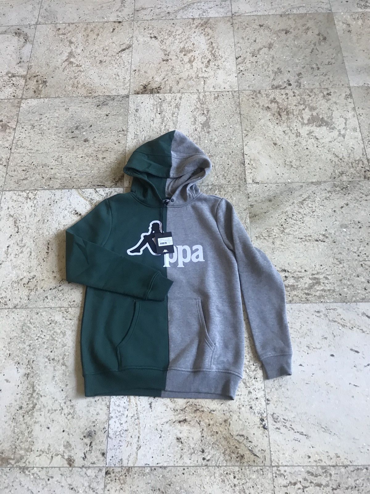 Kappa Kappa x Kontroll Green, Grey Contrast Hoodie Size US S / EU 44-46 / 1 - 3 Thumbnail