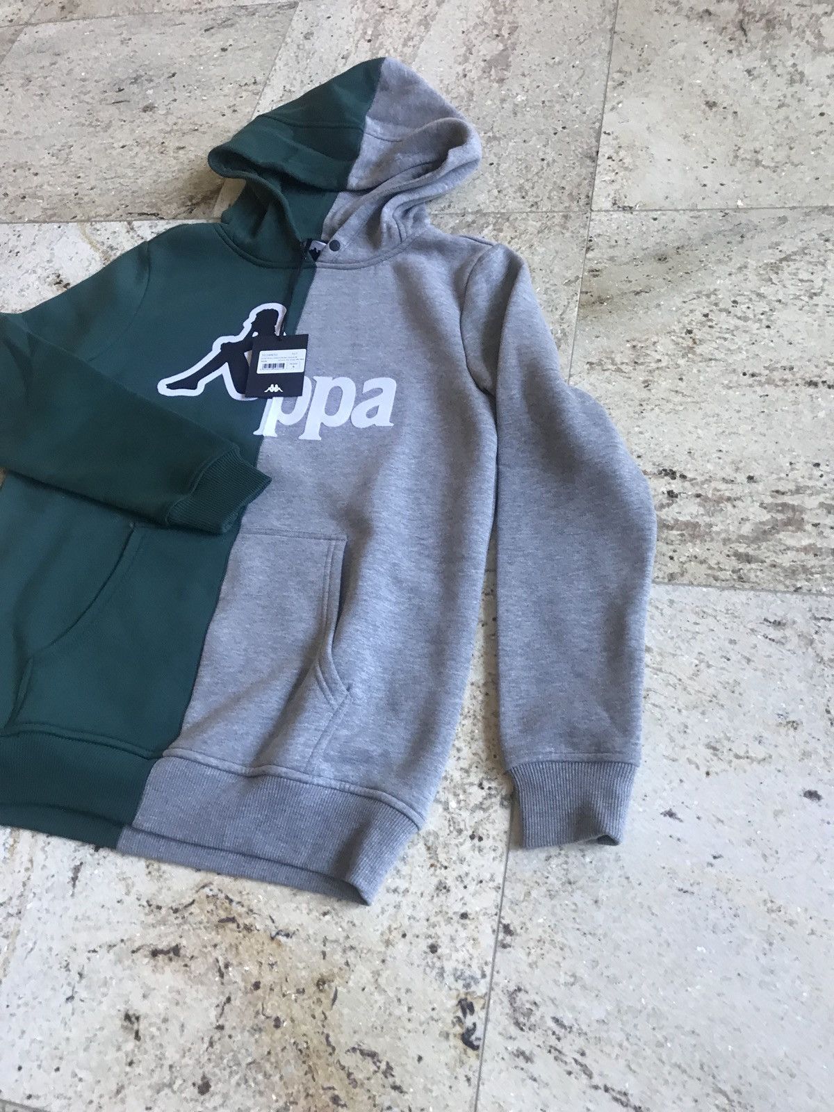 Kappa Kappa x Kontroll Green, Grey Contrast Hoodie Size US S / EU 44-46 / 1 - 4 Thumbnail