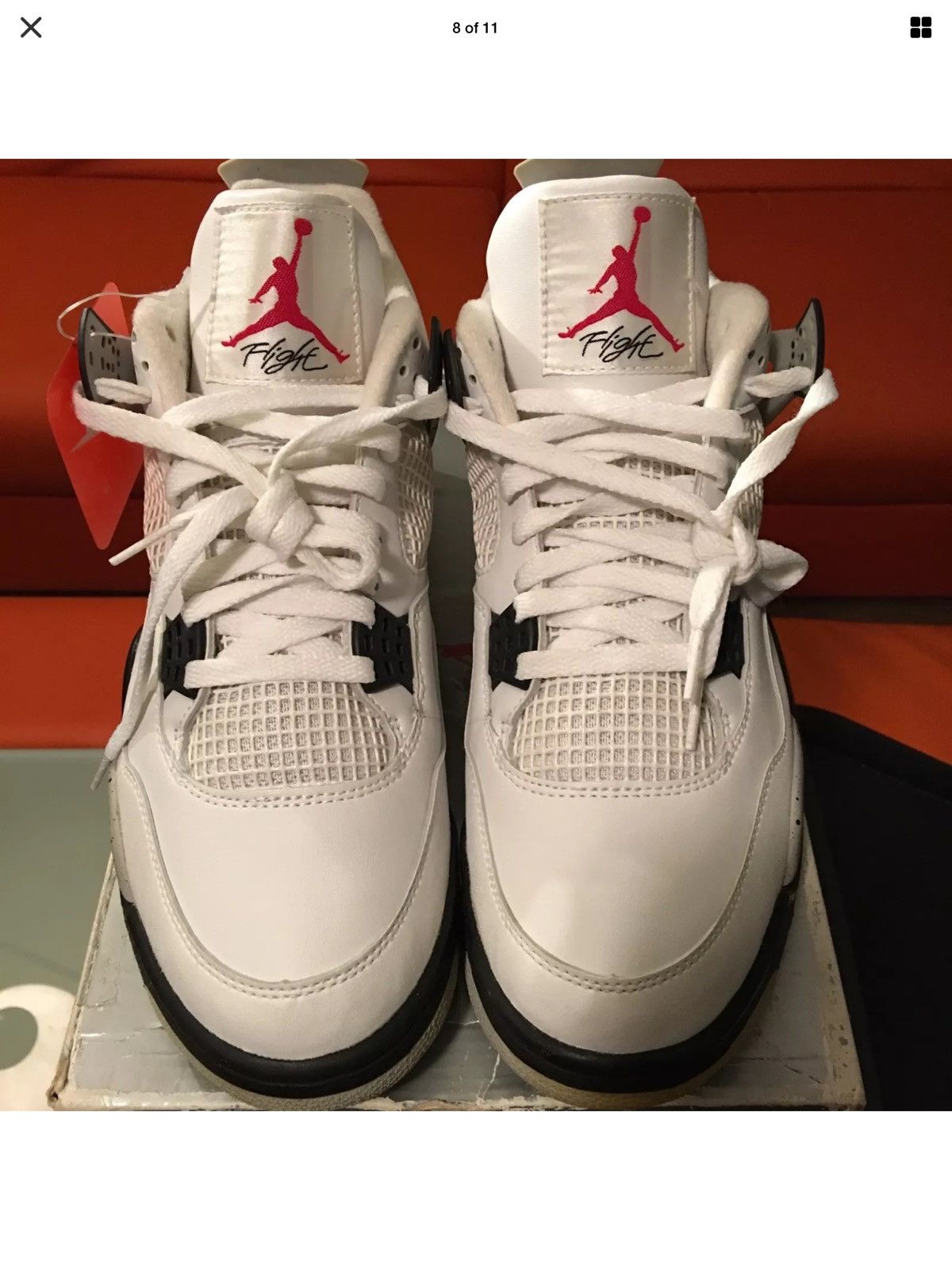Nike AIR JORDAN 4 OG 1999 White Cement BNIB Some Flaws Uppers Are DS Size US 10.5 / EU 43-44 - 8 Thumbnail
