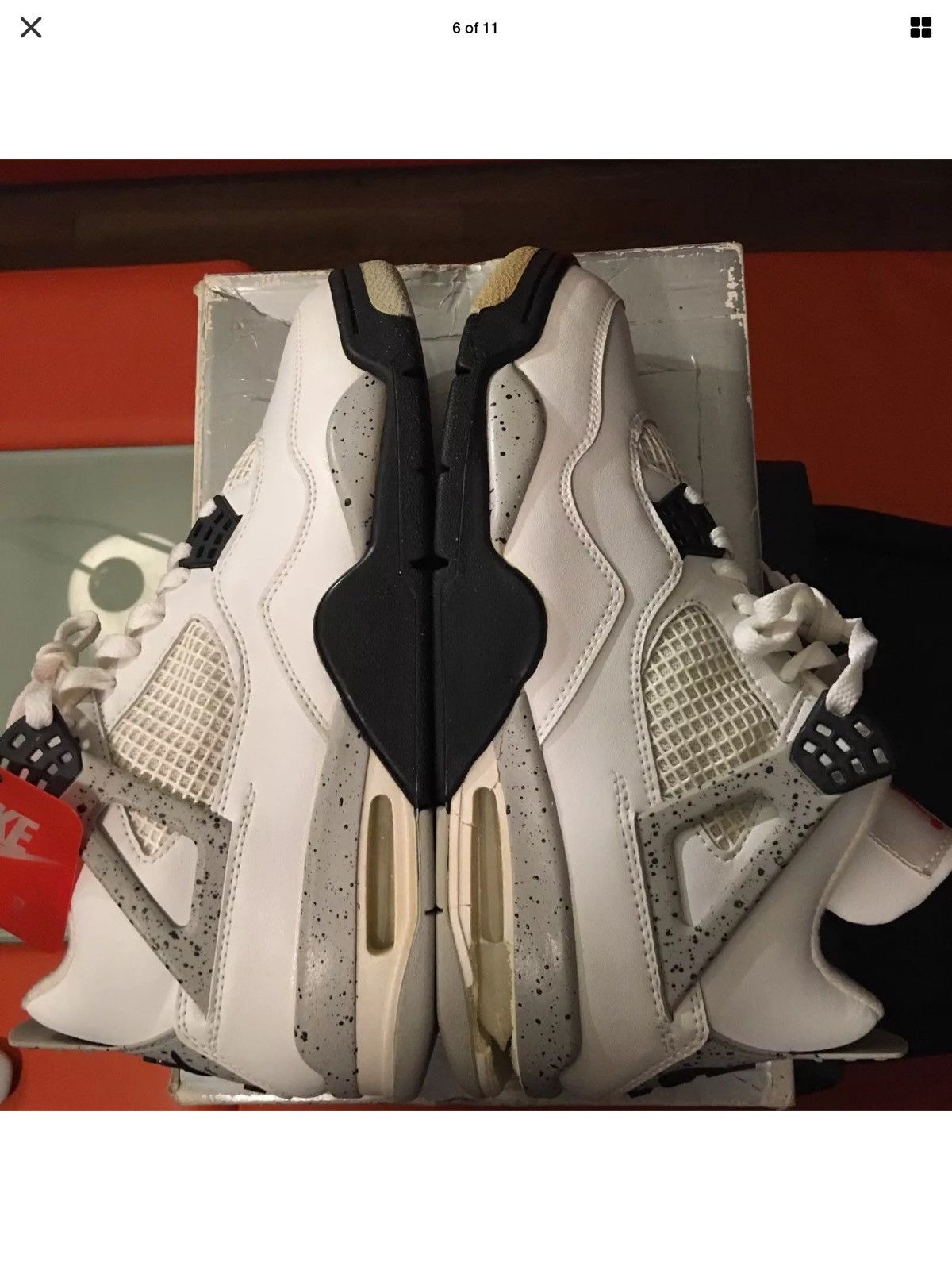 Nike AIR JORDAN 4 OG 1999 White Cement BNIB Some Flaws Uppers Are DS Size US 10.5 / EU 43-44 - 6 Thumbnail