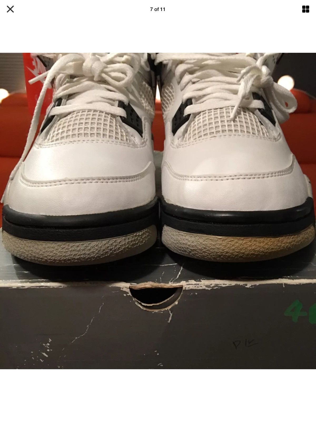 Nike AIR JORDAN 4 OG 1999 White Cement BNIB Some Flaws Uppers Are DS Size US 10.5 / EU 43-44 - 7 Thumbnail